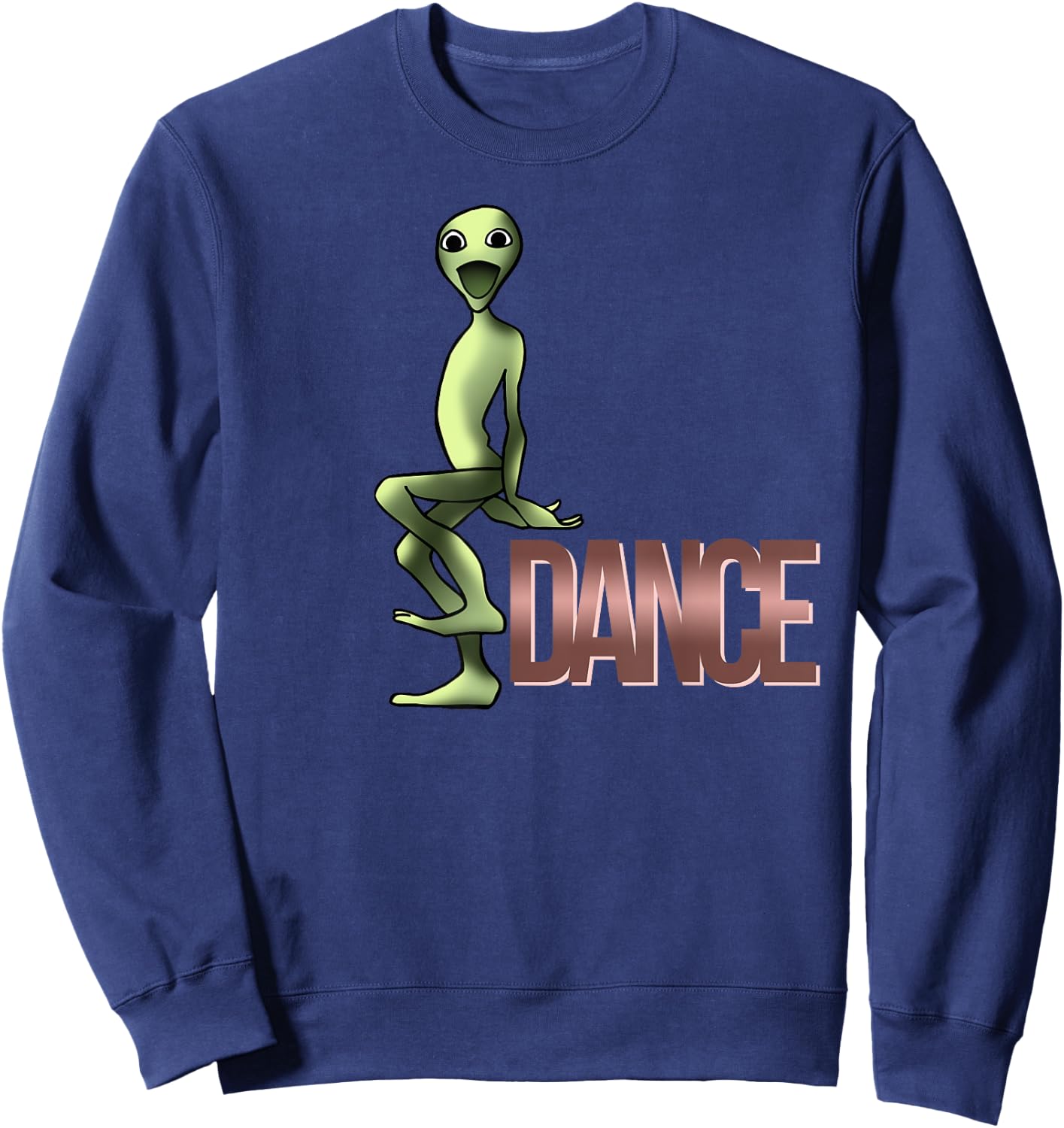Funny Alien Dance green Frog Shirt Gift Cosita Shirts Sweatshirt - Sweatshirt | Navy