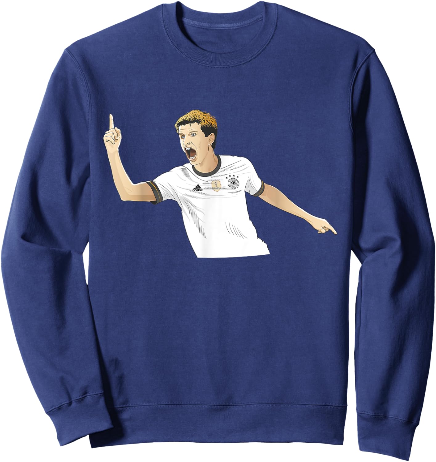 Germany foot jersey shirt 2018 Mueller soccer men women Sweatshirt - Sweatshirt | Navy
