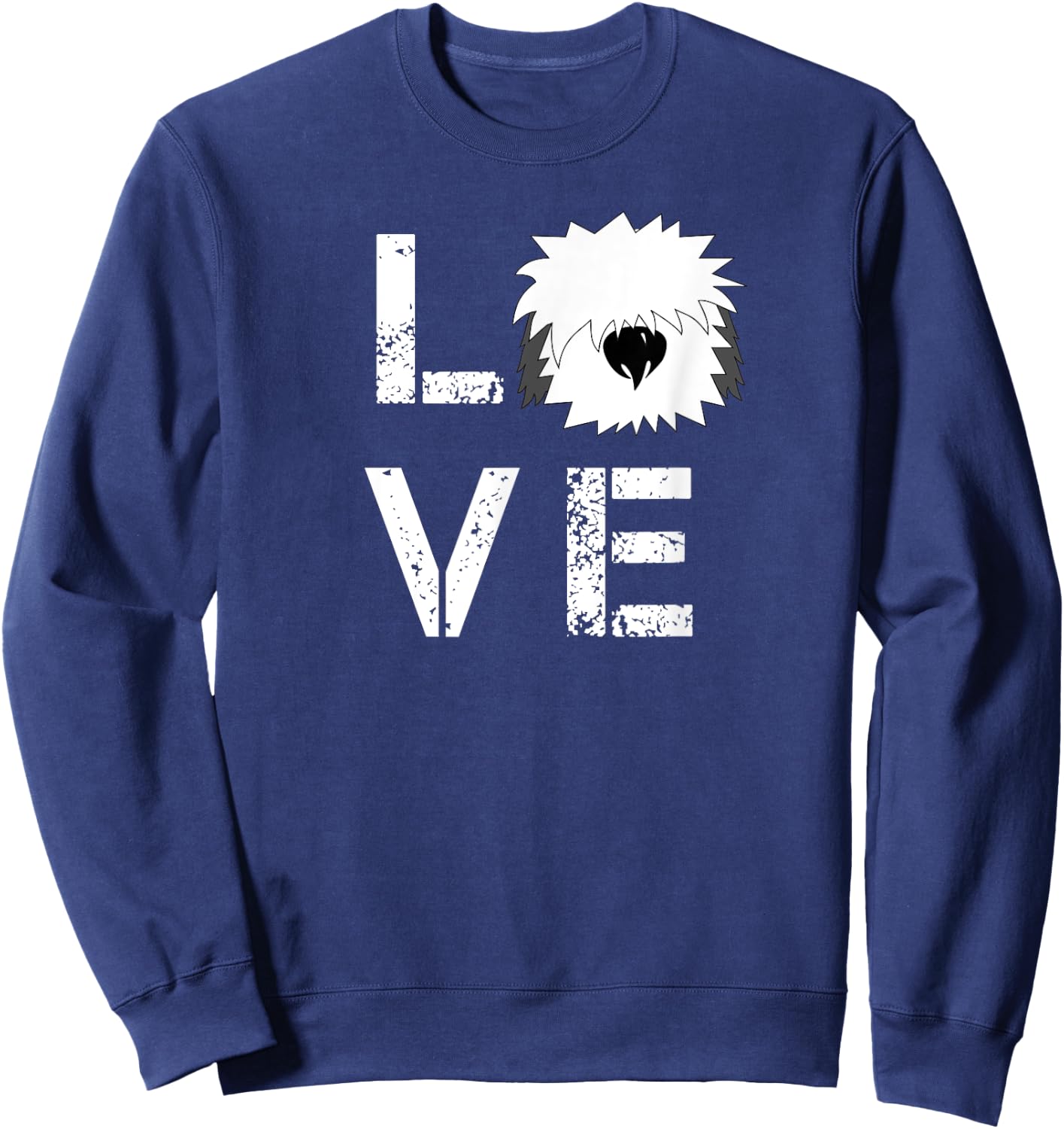 Love My Dog - Funny English Sheepdog Cool Pet Sweatshirt - Sweatshirt | Navy