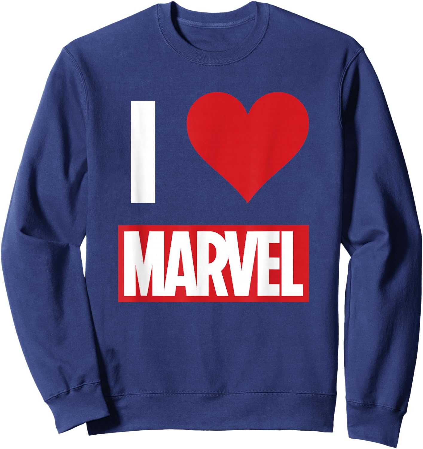 Marvel I HEART MARVEL Ultimate Fan Love Brick Logo Sweatshirt - Sweatshirt | Navy