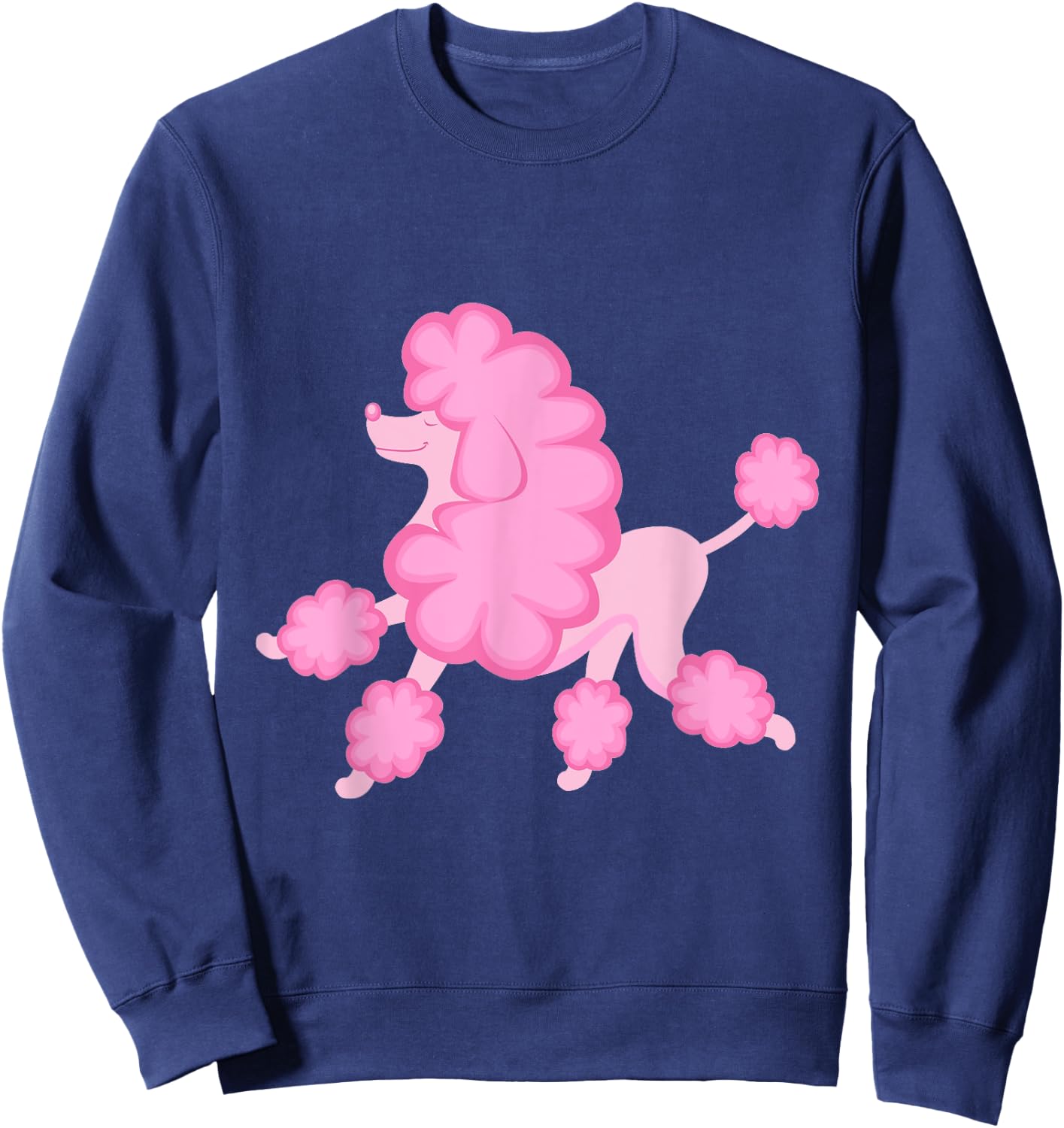 Fancy Pink Poodle Sweatshirt - Sweatshirt | Navy