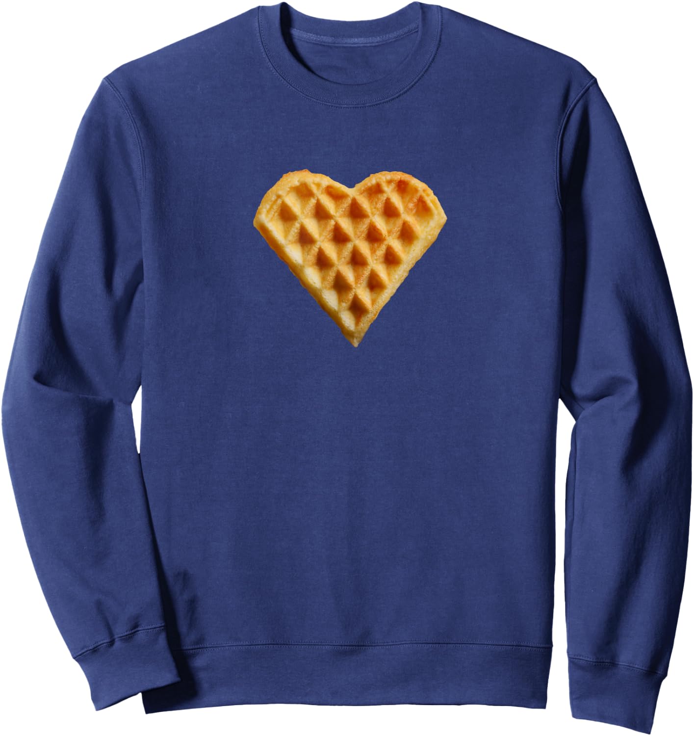 Waffle Heart Shirt for Waffle Lovers Sweatshirt - Sweatshirt | Navy