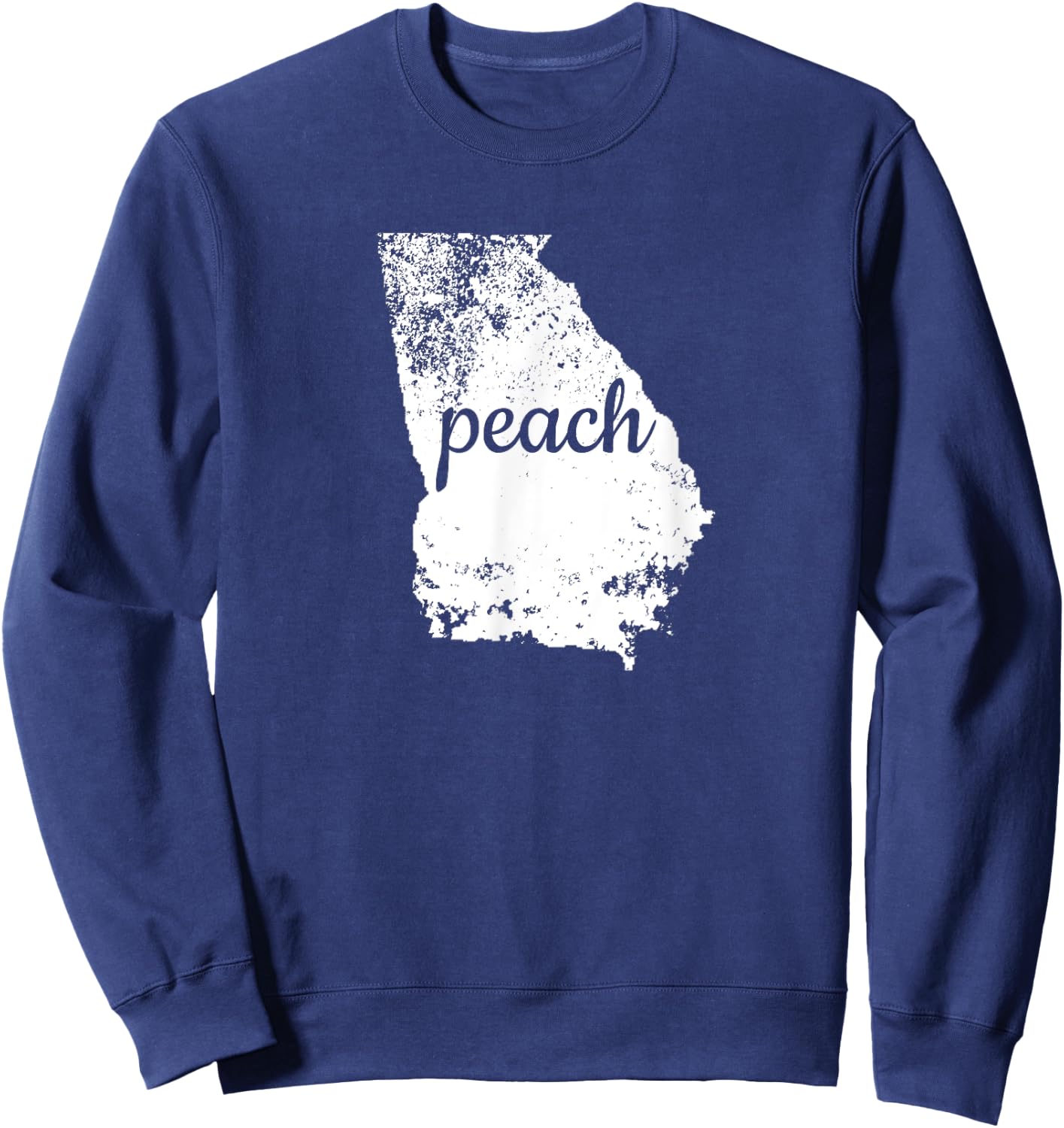Georgia Peach State Shirt GA Map Love Pride Distressed Sweatshirt - Sweatshirt | Navy