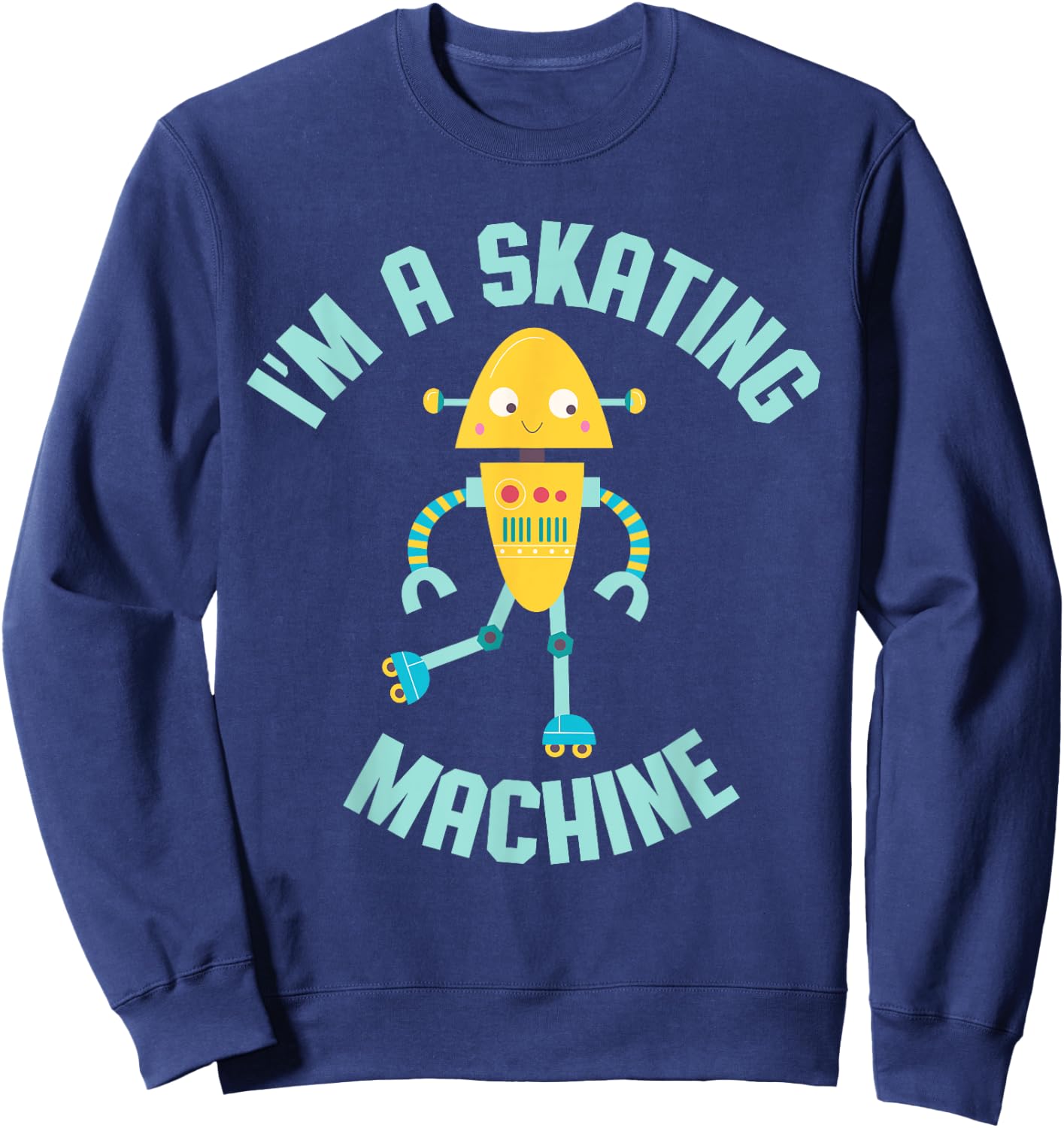 Roller Skating Robot for Boys and Girls Sweatshirt - Sweatshirt | Navy