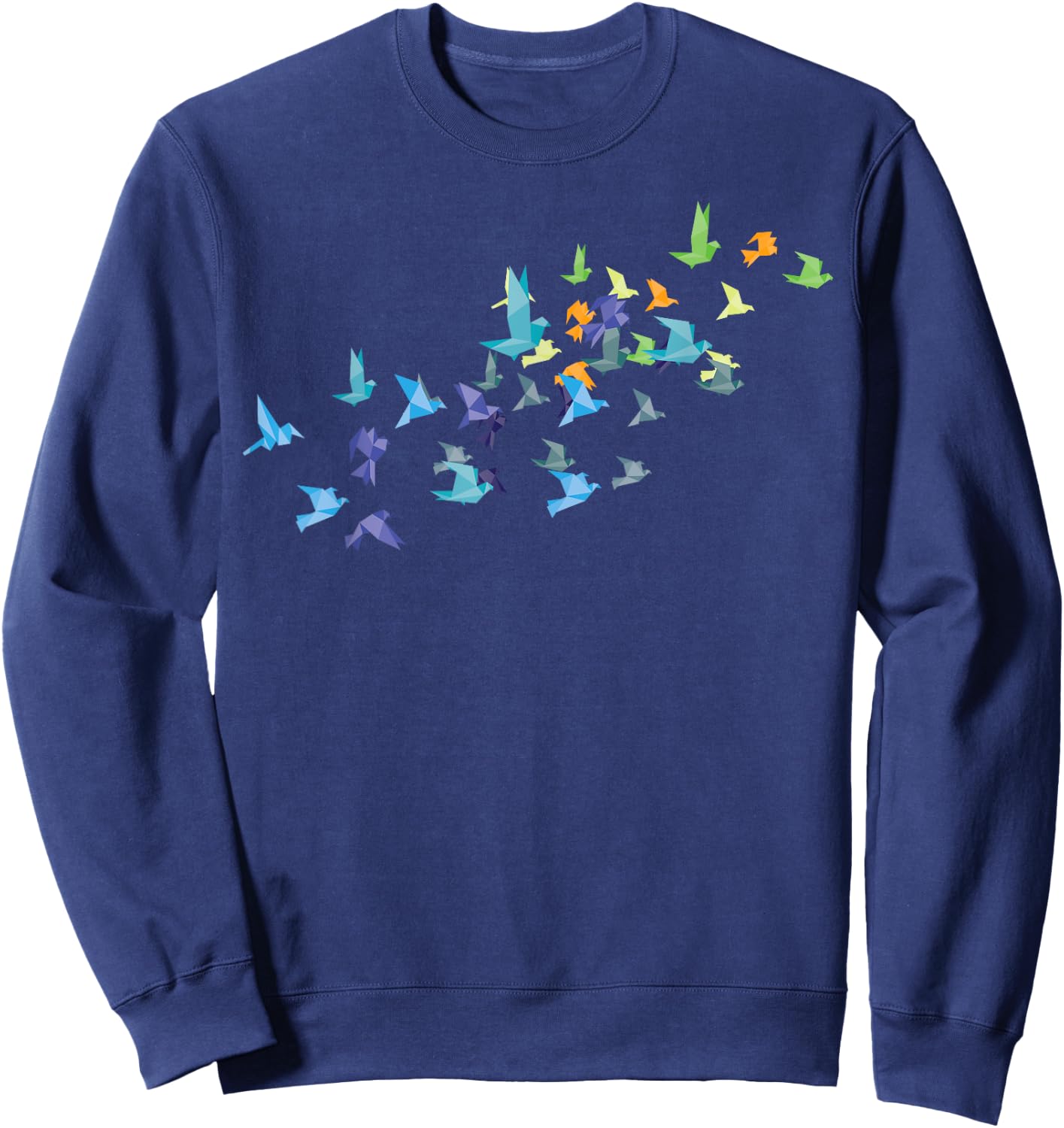 Origami Paper Cranes Japanese Culture Bird Lovers Gift Sweatshirt - Sweatshirt | Navy