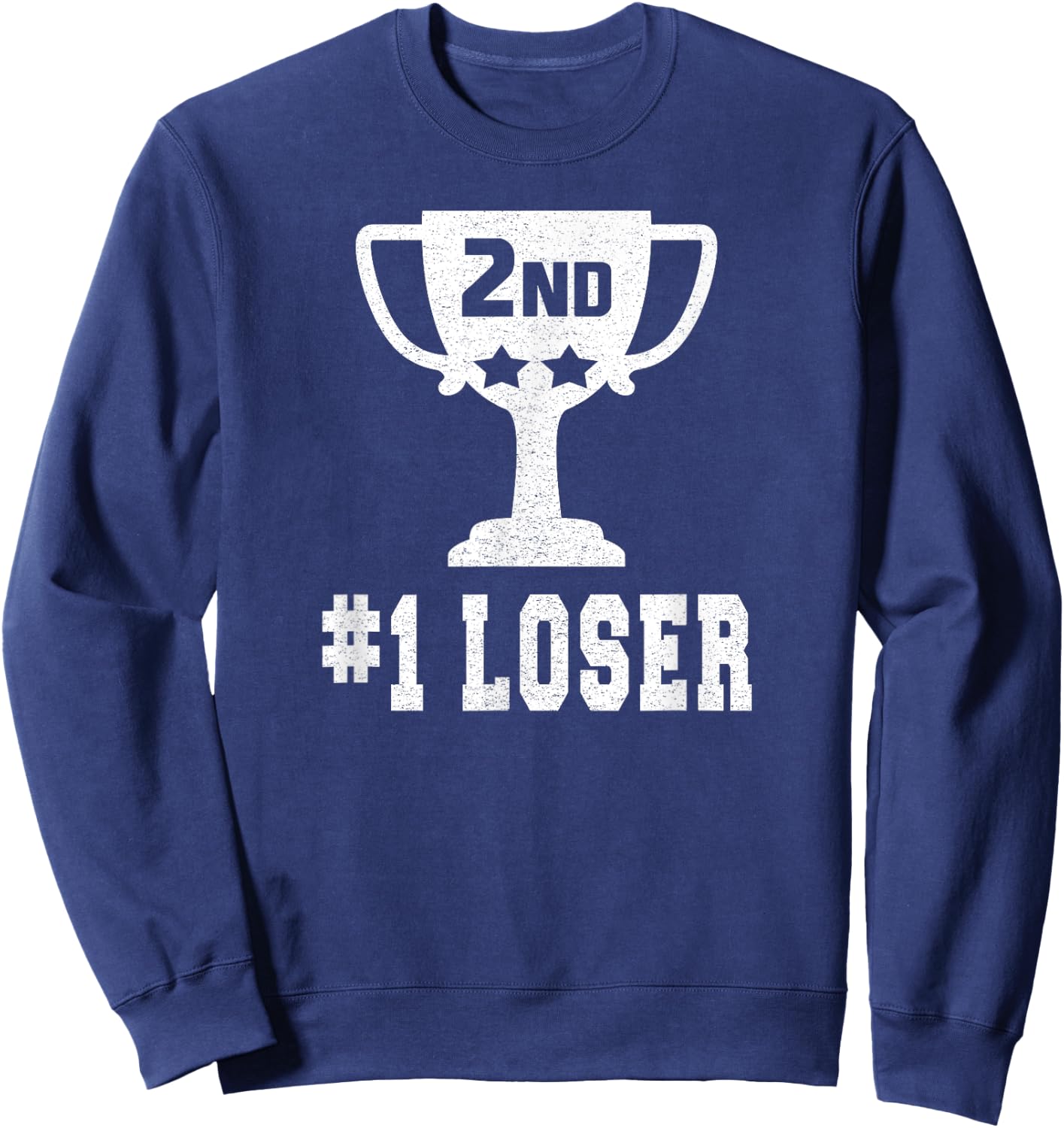 Funny 2nd Place Runner Up Gifts -Adults Black Short Sleeve Classic Fit Small Sweatshirt - Sweatshirt | Navy