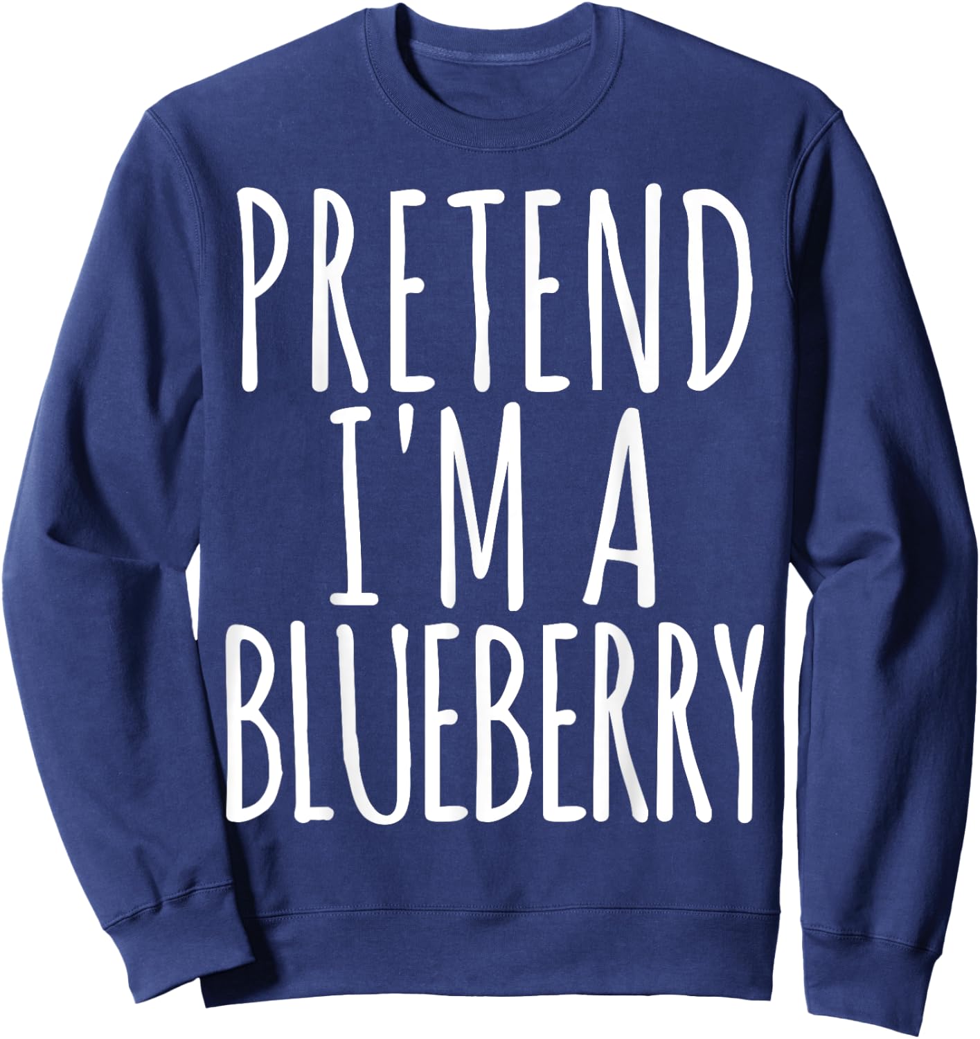 Funny Lazy Halloween PRETEND I'M A BLUEBERRY Gift Men Sweatshirt - Sweatshirt | Navy