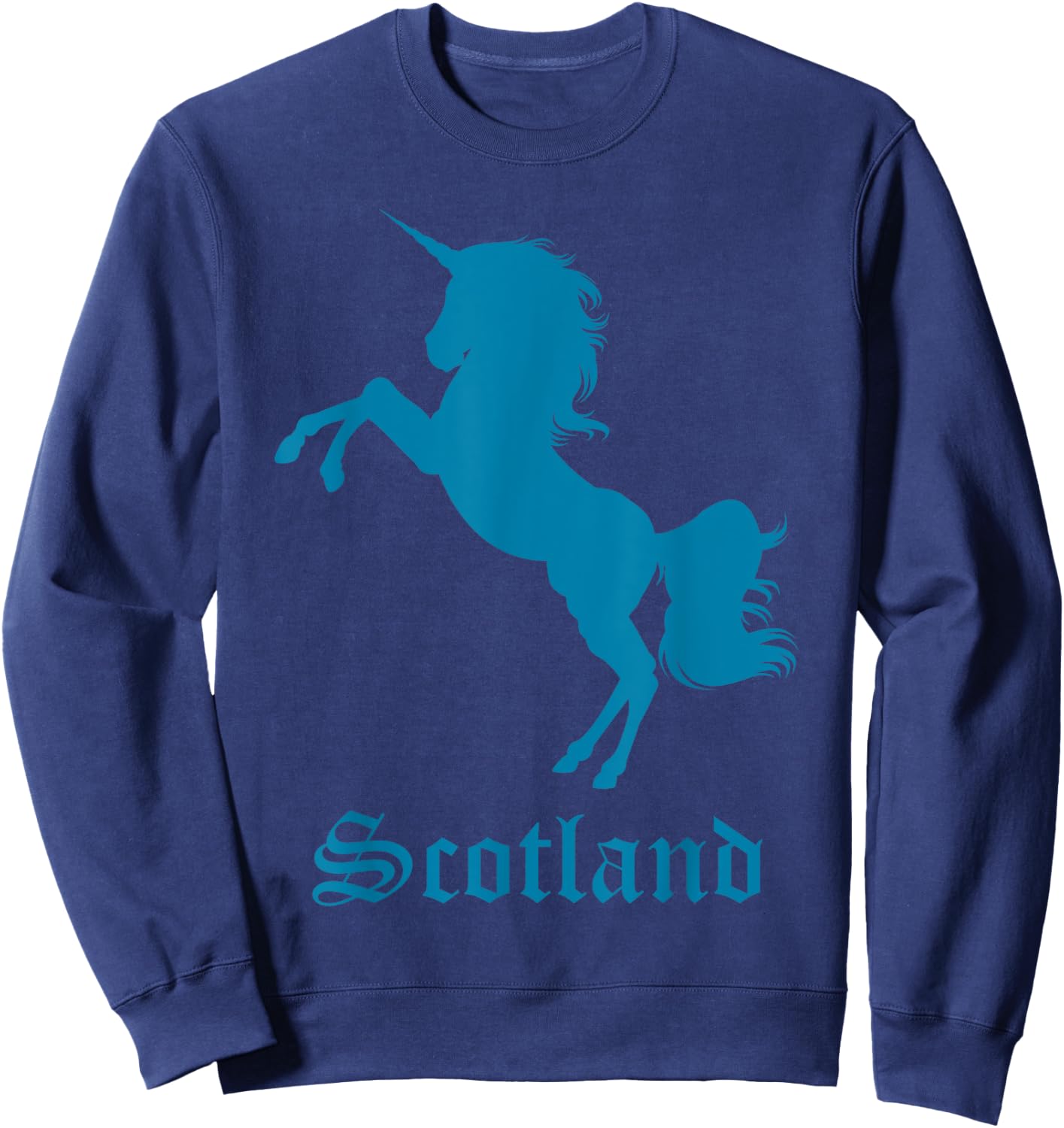 Scotland Unicorn Silhouette National Symbol Scottish Gifts Sweatshirt - Sweatshirt | Navy