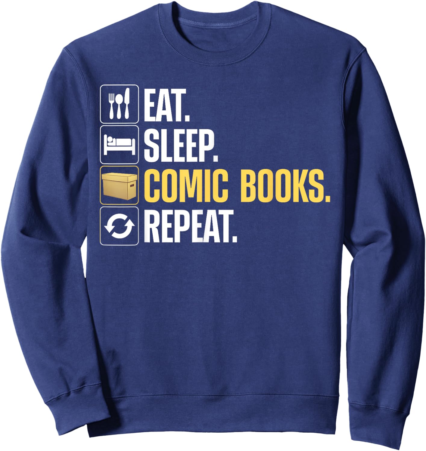 Cool Comic Books Art Women Comic Book Lover Comics Sweatshirt - Sweatshirt | Navy