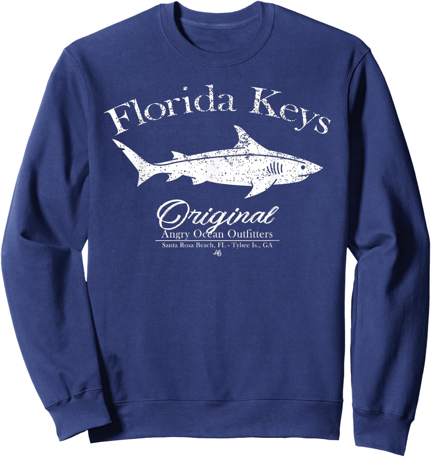 Florida Keys T Shirt Shark Key West Marathon Key Largo Sweatshirt - Sweatshirt | Navy