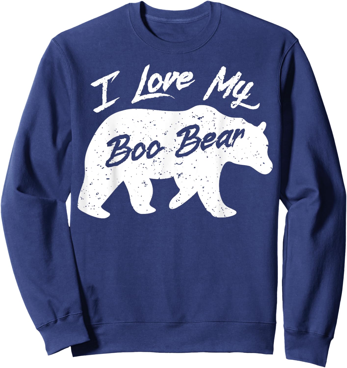 Boo Bear Shirt | Polar Bear Spirit Bear Halloween Apparel Sweatshirt - Sweatshirt | Navy