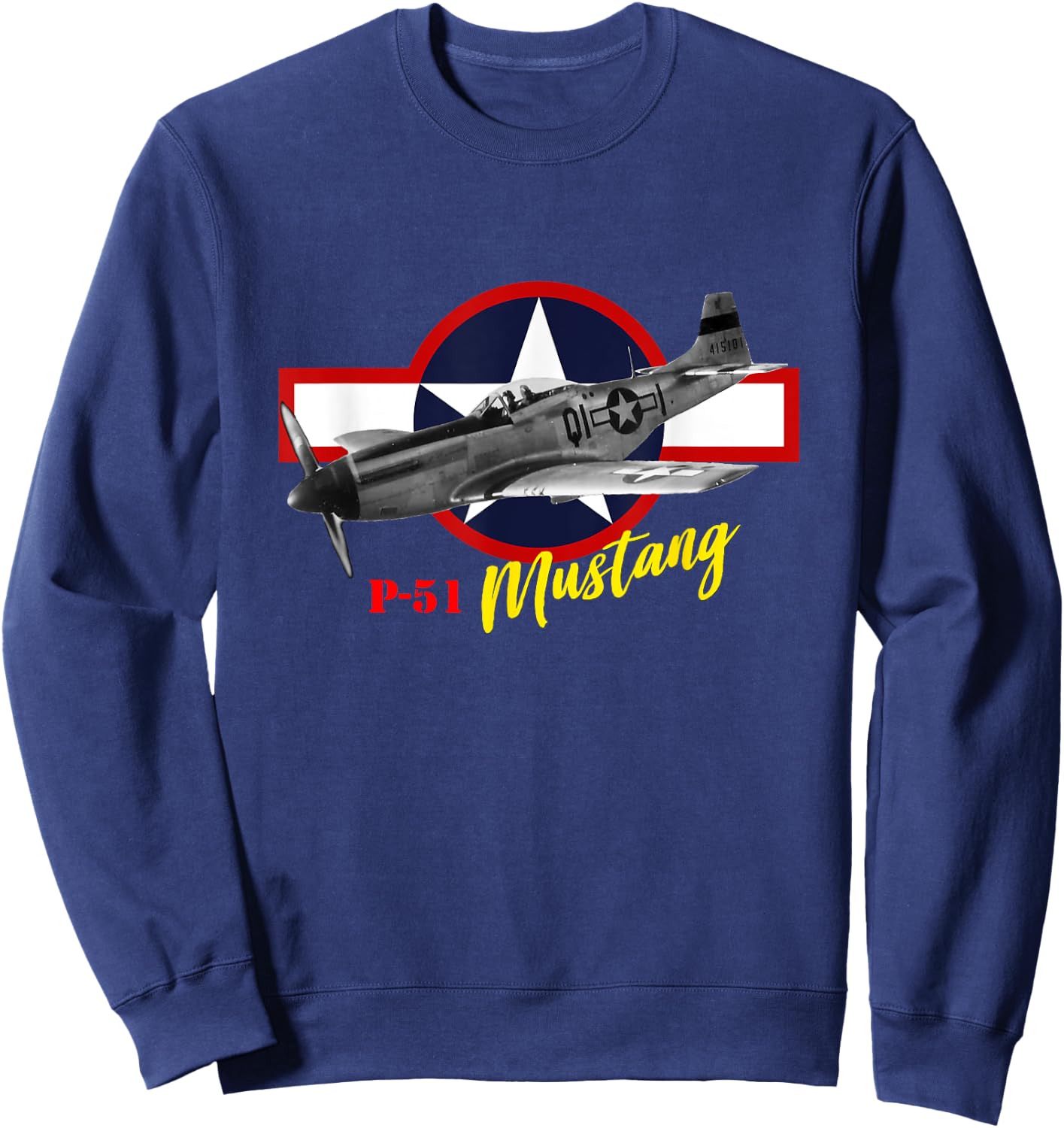 North American P-51 Mustang Sweatshirt - Sweatshirt | Navy