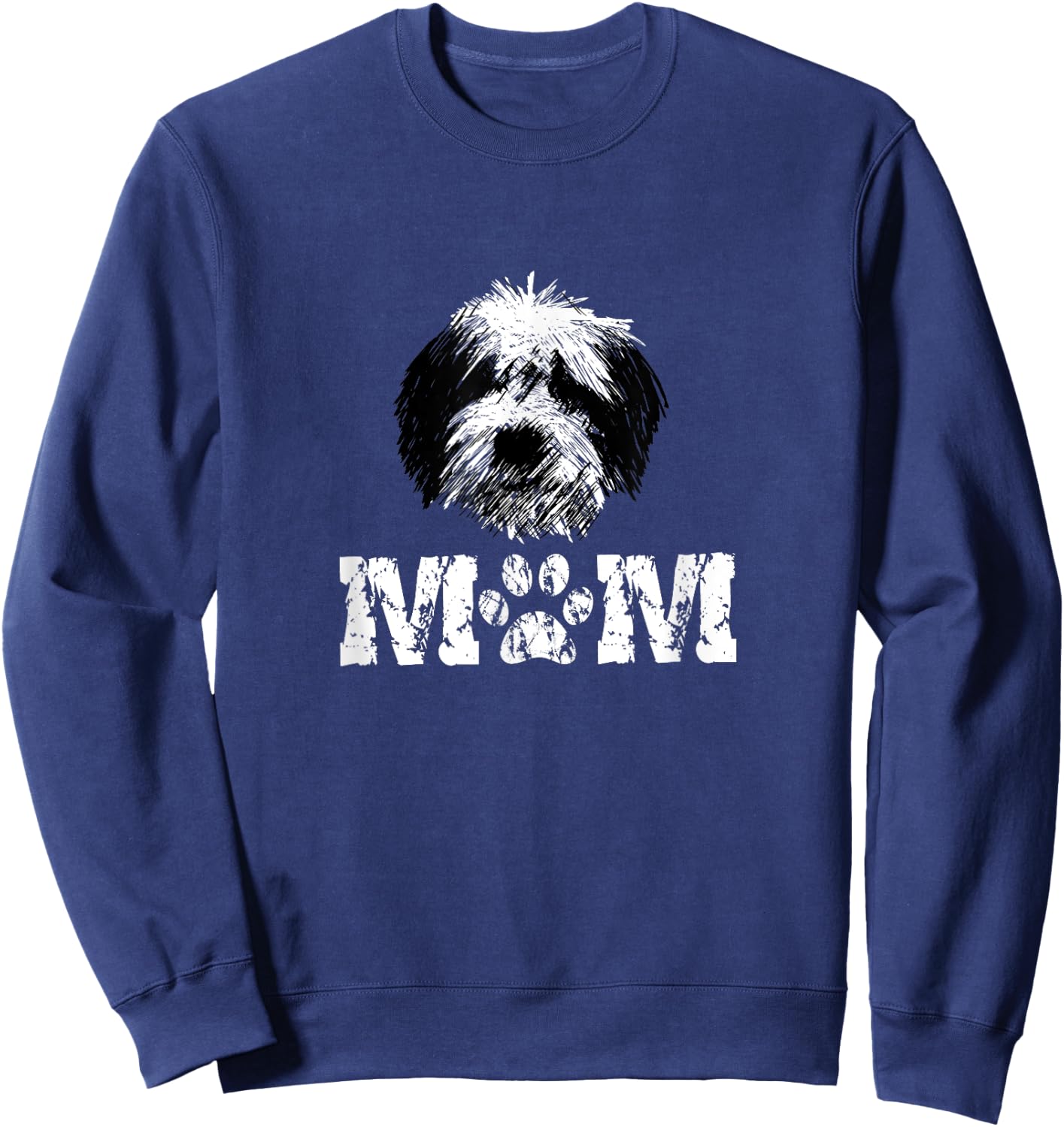 Sheepadoodle Mom Doodle Dog Sweatshirt - Sweatshirt | Navy
