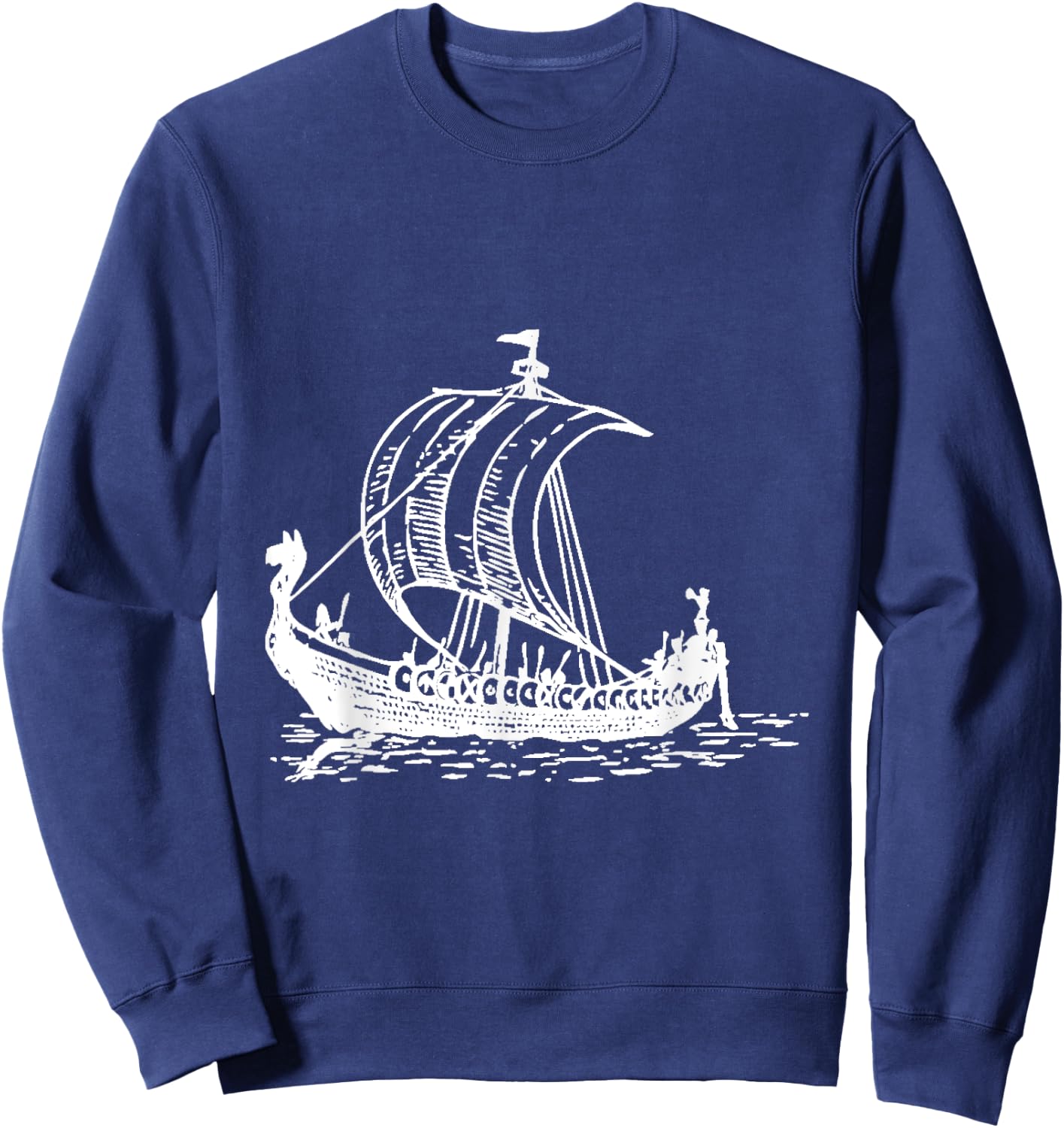 Viking Ship Design Sweatshirt - Sweatshirt | Navy