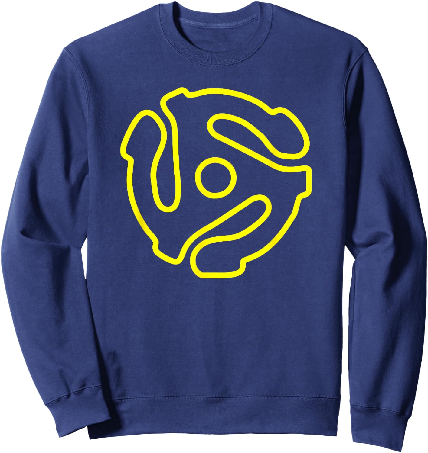 DJ 45 rpm Adapter Spindle Vinyl Sweatshirt - Sweatshirt | Navy