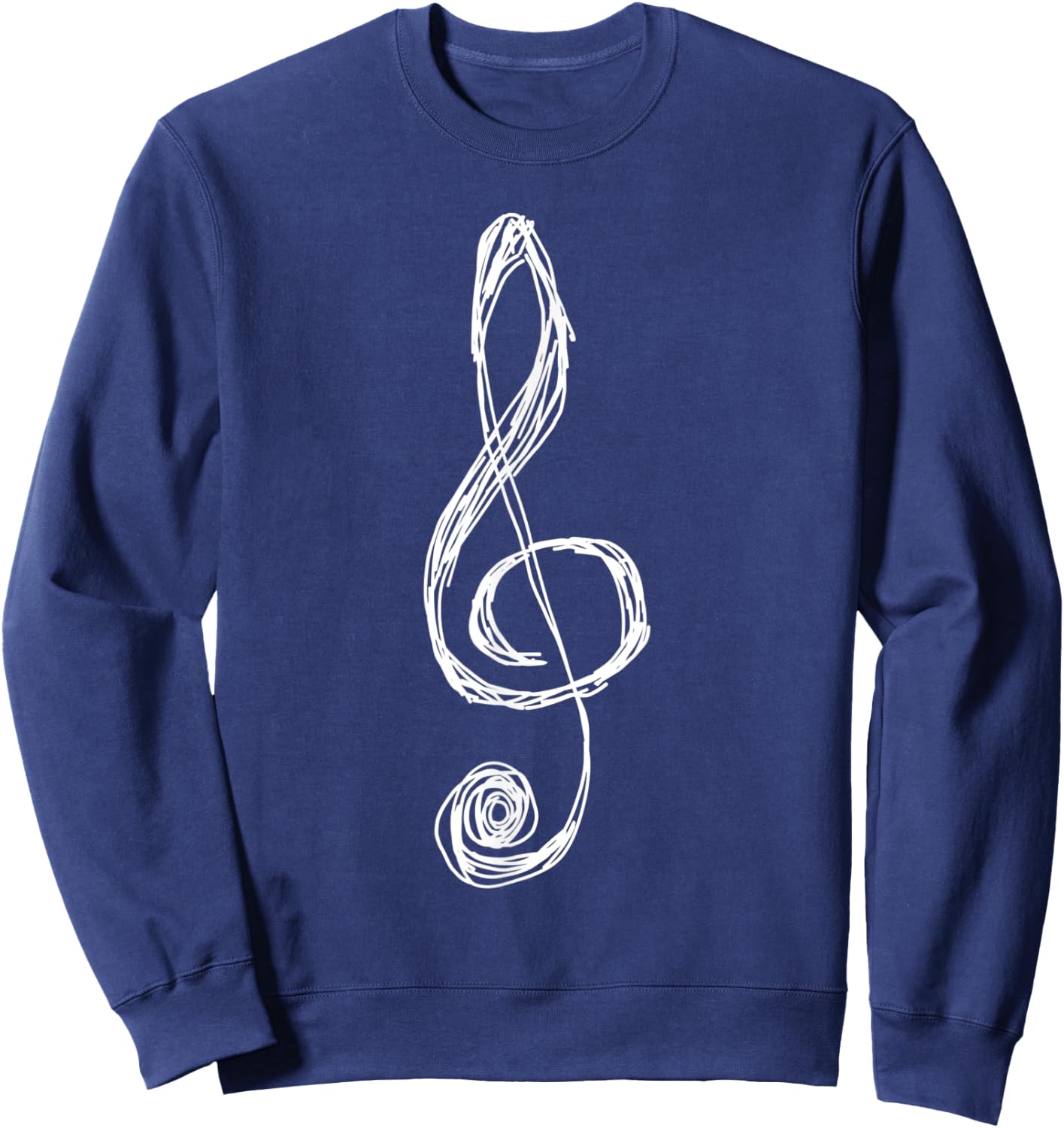 Sketchy G Clef Treble Clef Sweatshirt - Sweatshirt | Navy
