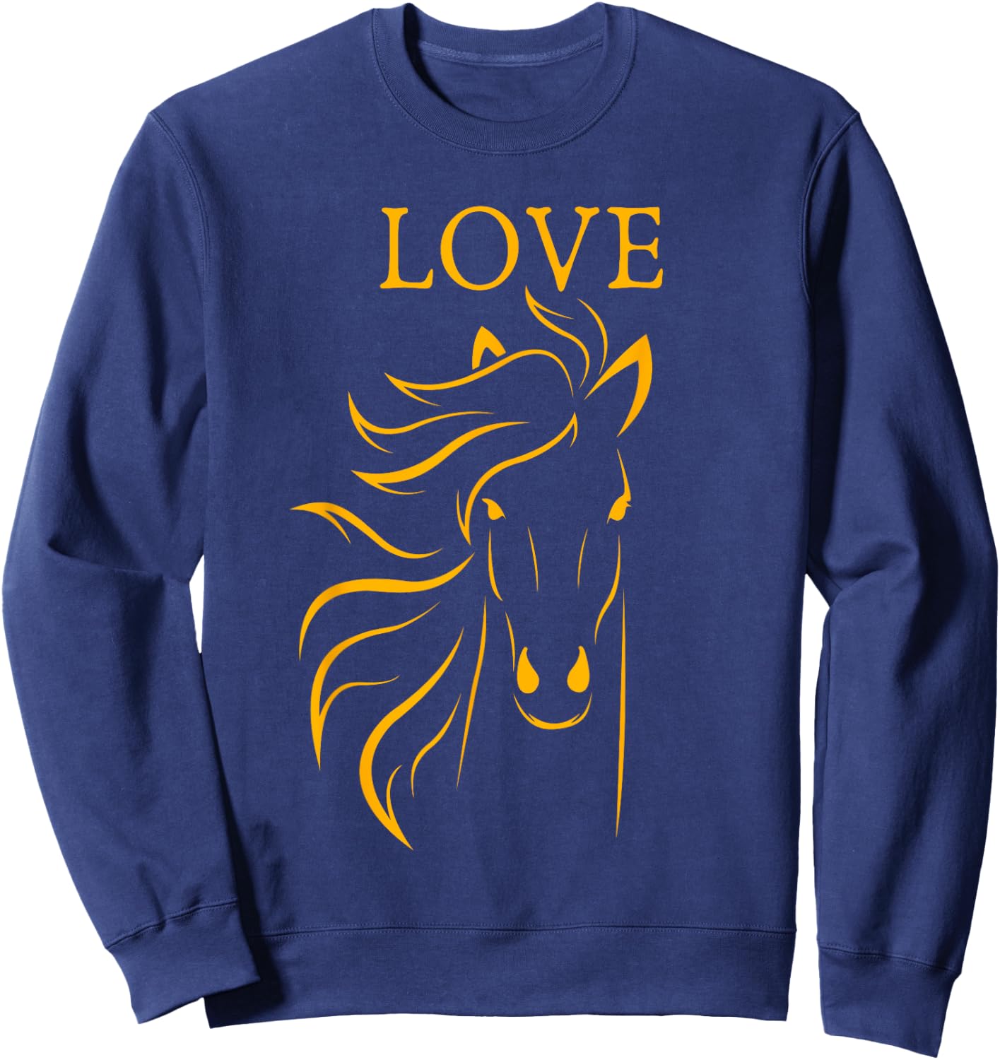 Women and Girls Stylish Love Horse Head Sweatshirt - Sweatshirt | Navy