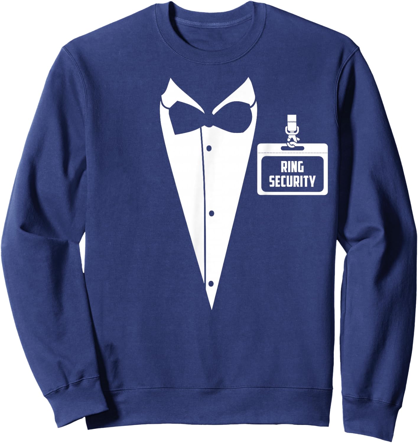 Ring Security Tuxedo I.D Tag! Ring Bearer Wedding Sweatshirt - Sweatshirt | Navy