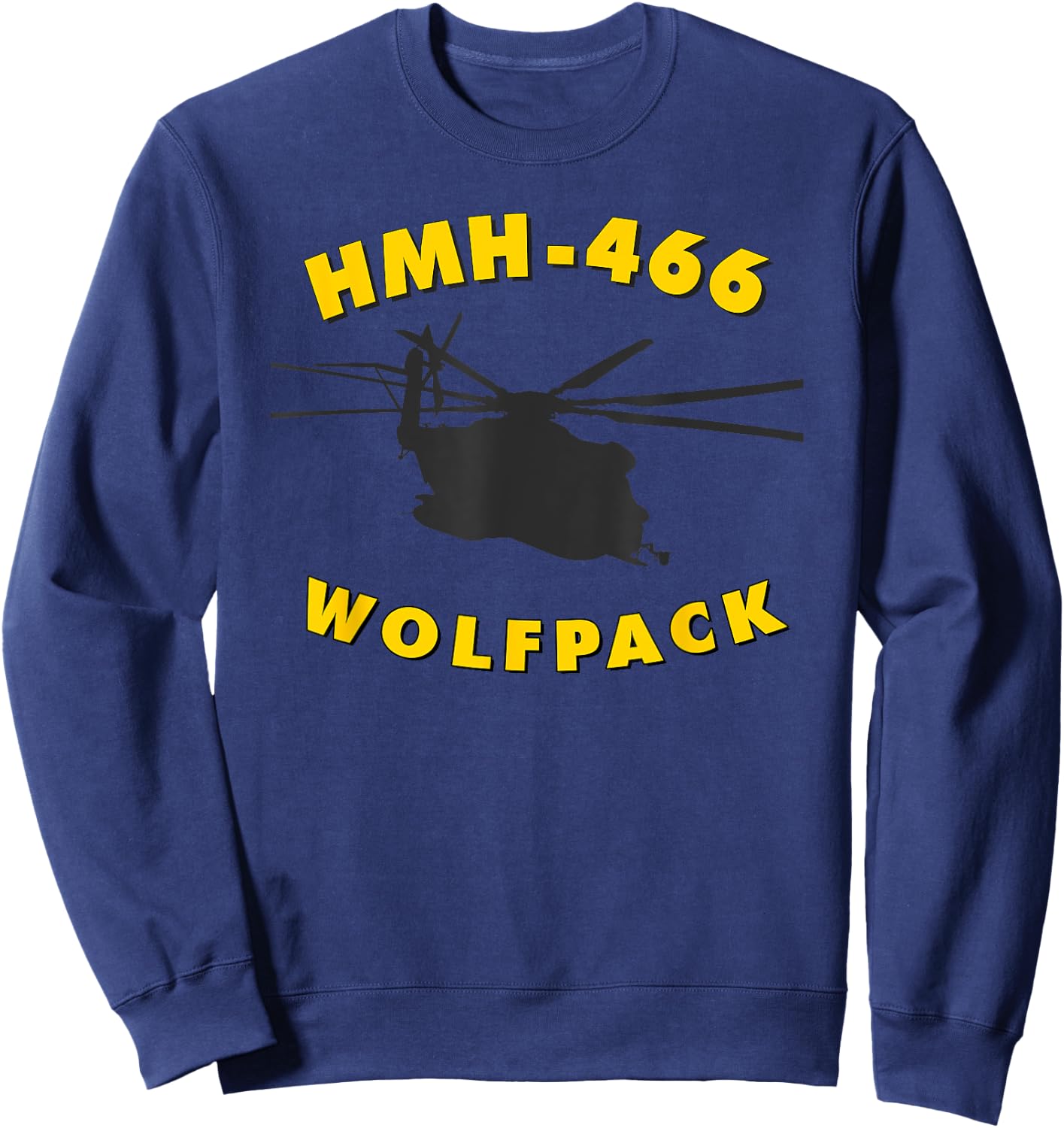 HMH-466 Wolfpack CH-53 Super Stallion Helicopter Sweatshirt - Sweatshirt | Navy
