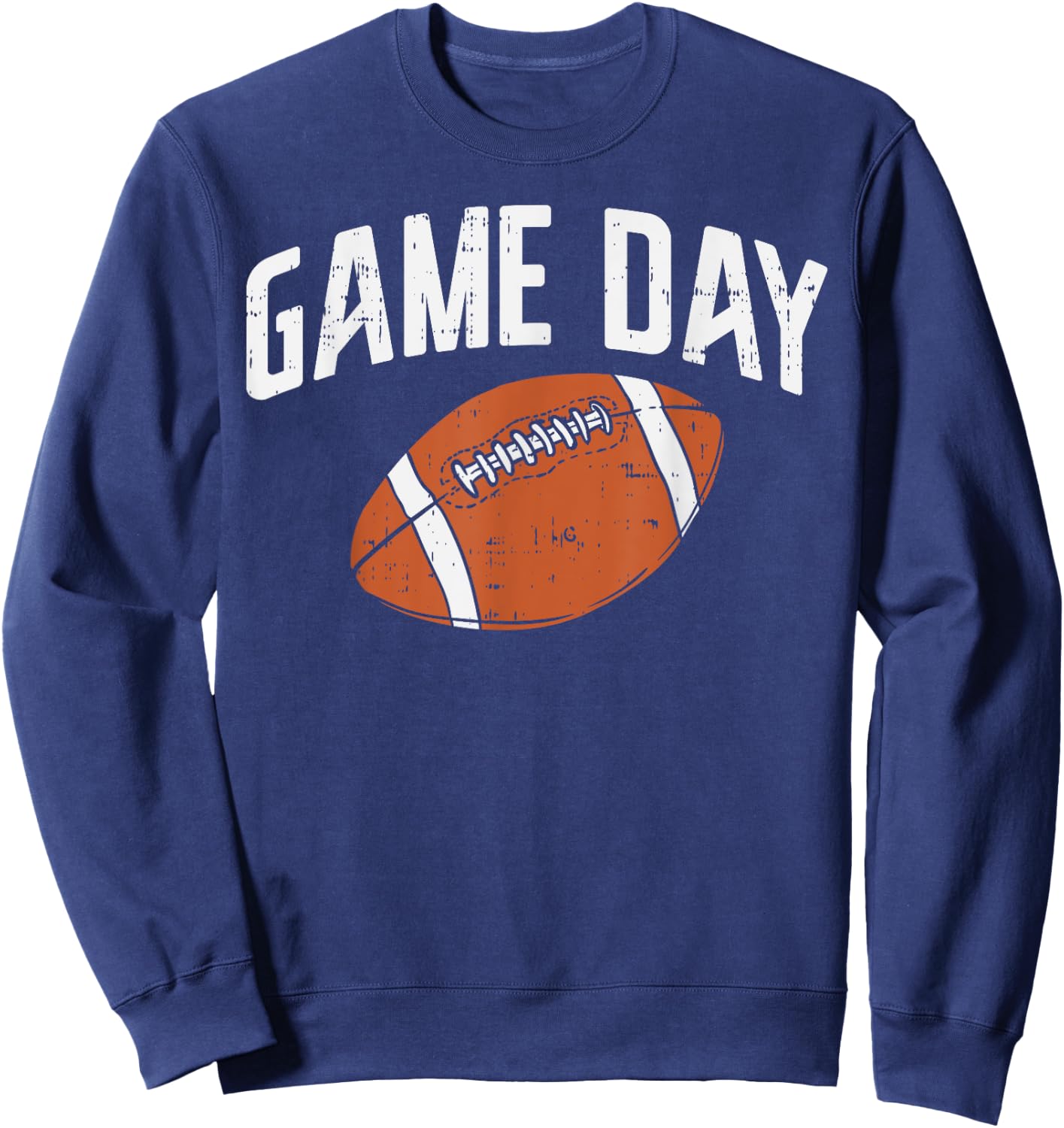 American Football Game Day Vintage Gridiron Sports Lover Fan Sweatshirt - Sweatshirt | Navy