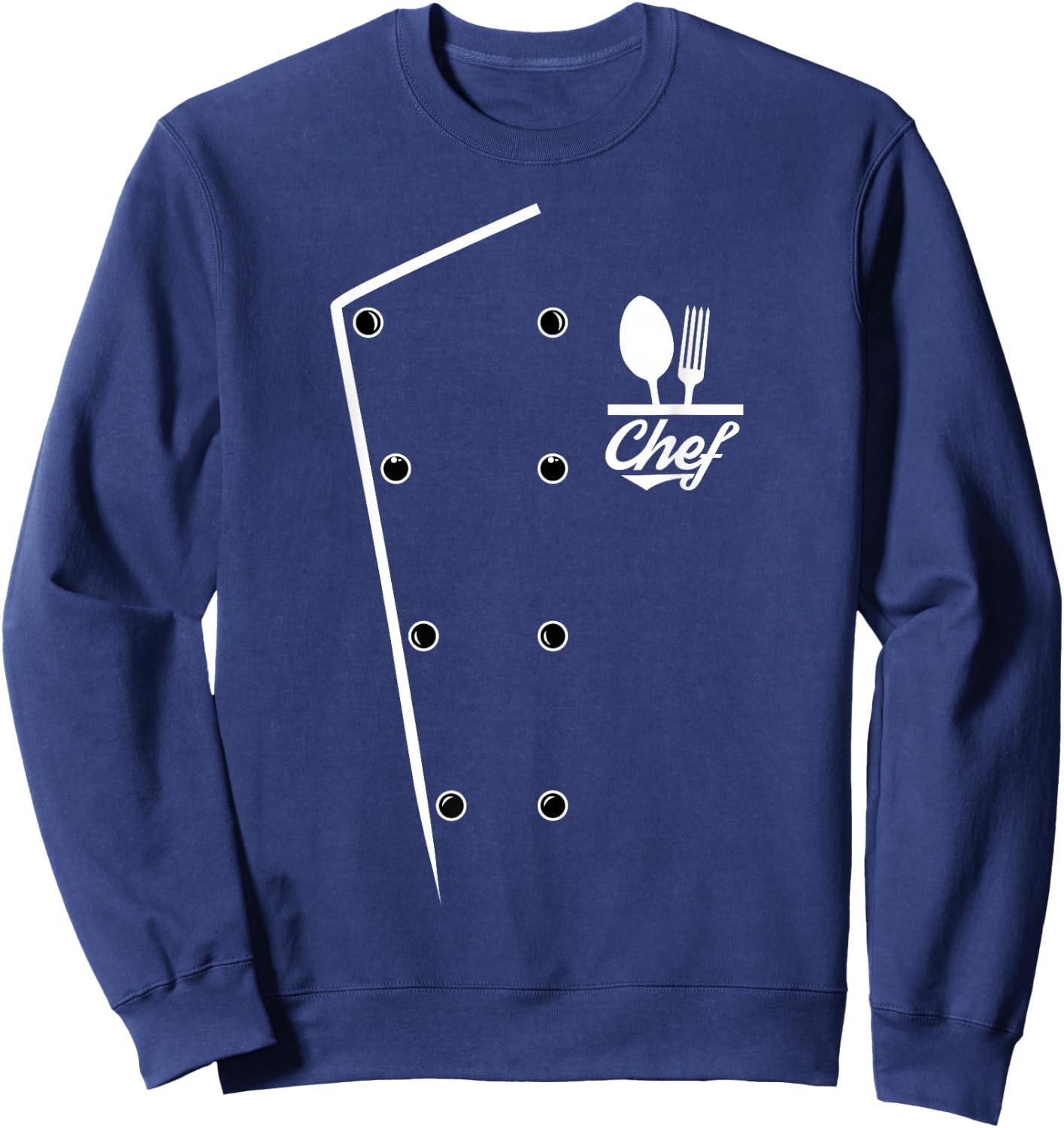 Chef Uniform Cooking Shirt Black Chef , Culinary , Classic Fit, Short Sleeve, -Adults, Small Sweatshirt - Sweatshirt | Navy