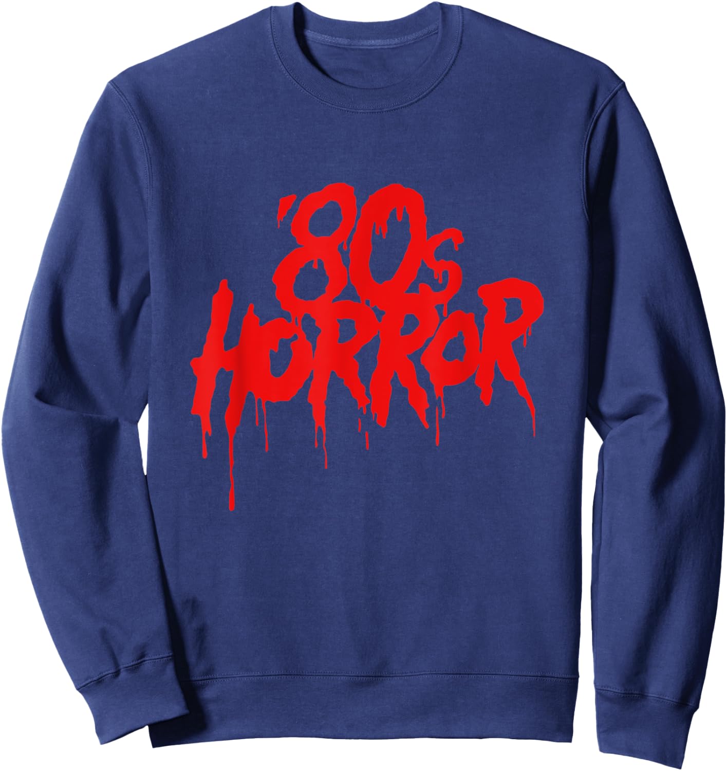 Halloween 80's Horror Movies Sweatshirt - Sweatshirt | Navy