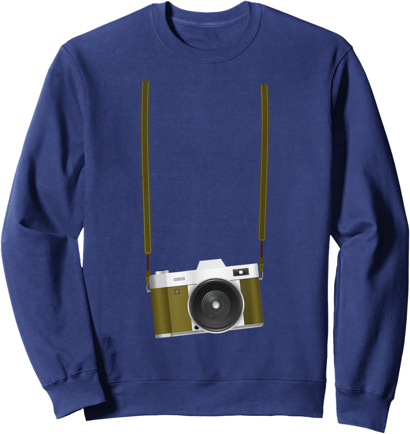 Fake Tourist Camera Design Holiday Vacation Photographer Sweatshirt - Sweatshirt | Navy