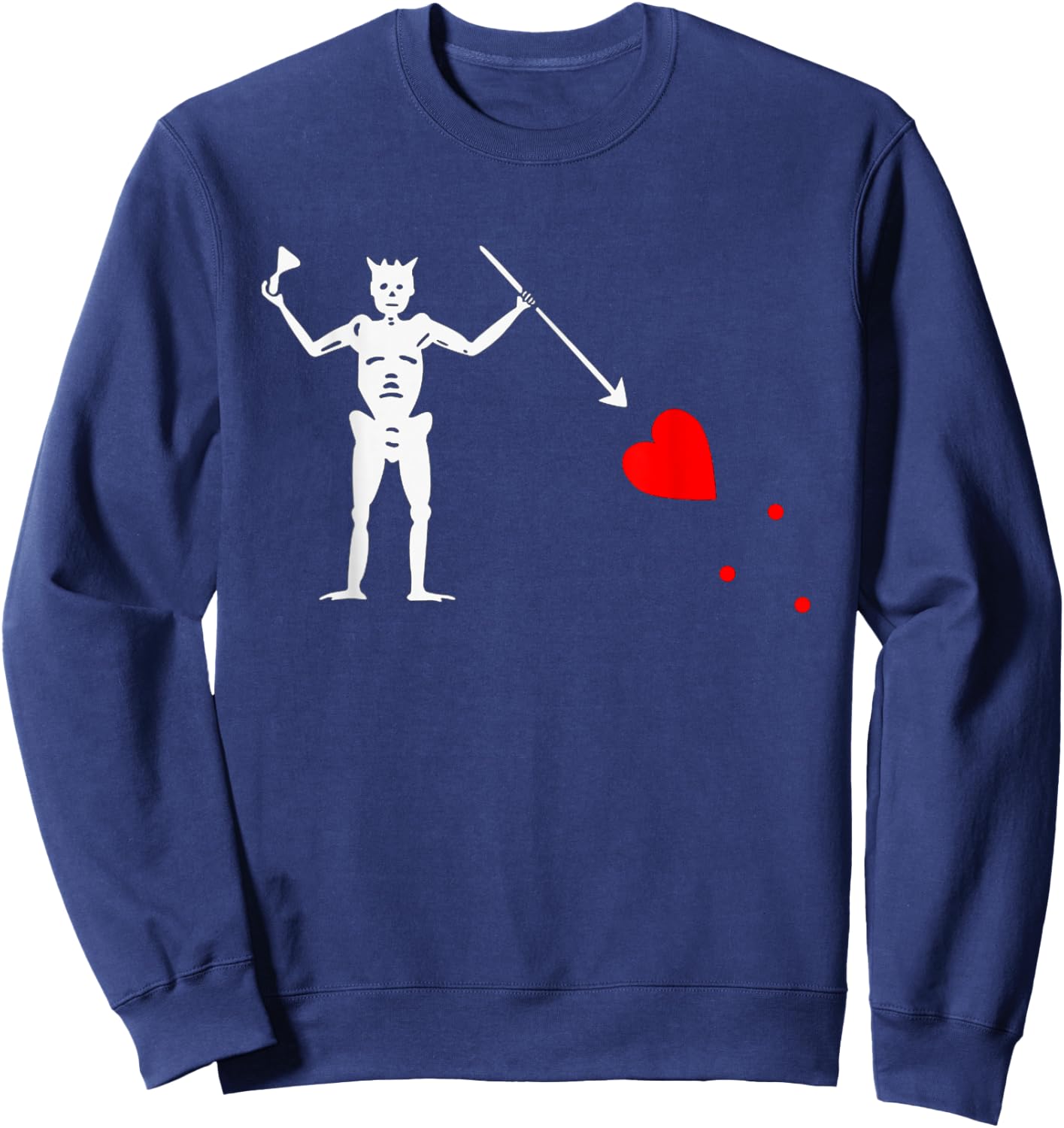 North Carolina Pirate Flag OBX Blackbeards Jolly Roger Shirt Sweatshirt - Sweatshirt | Navy