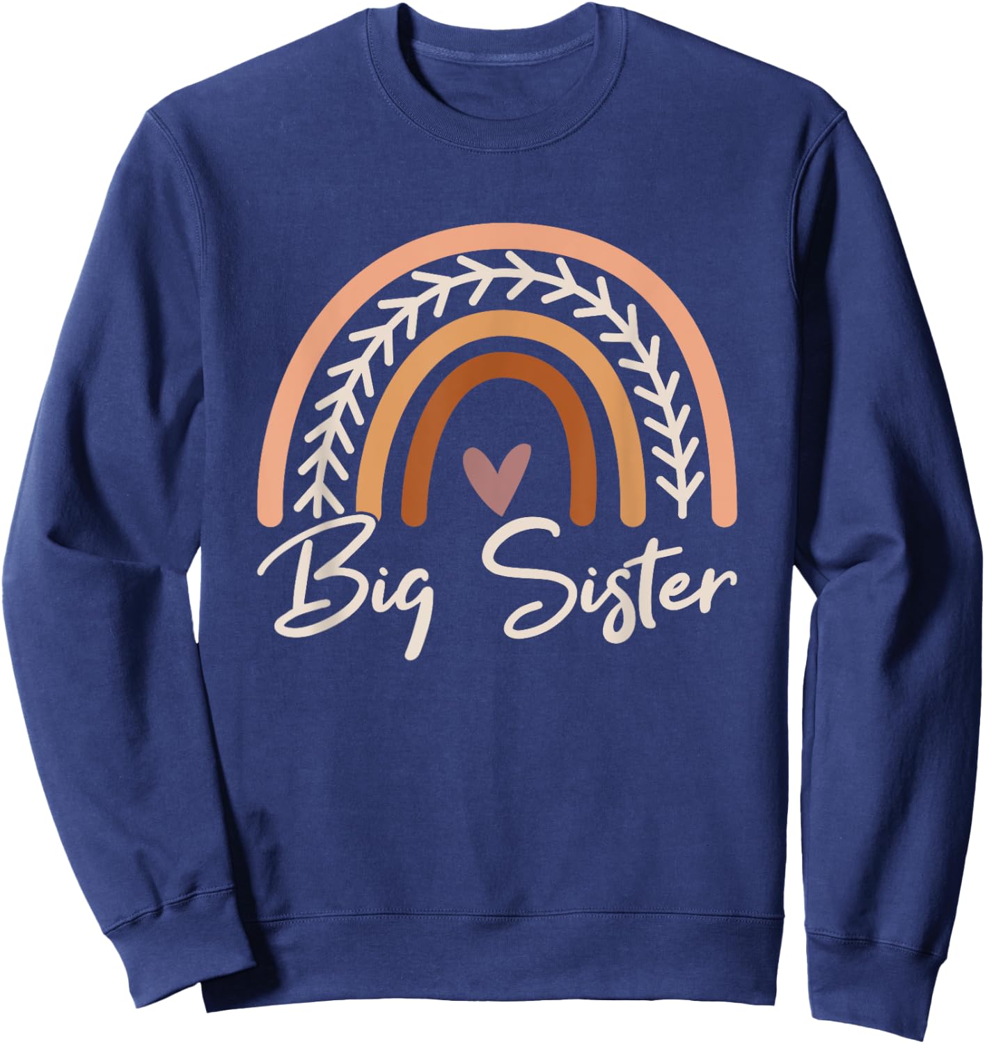 Big SIster Boho Rainbow Big SIster Sweatshirt - Sweatshirt | Navy