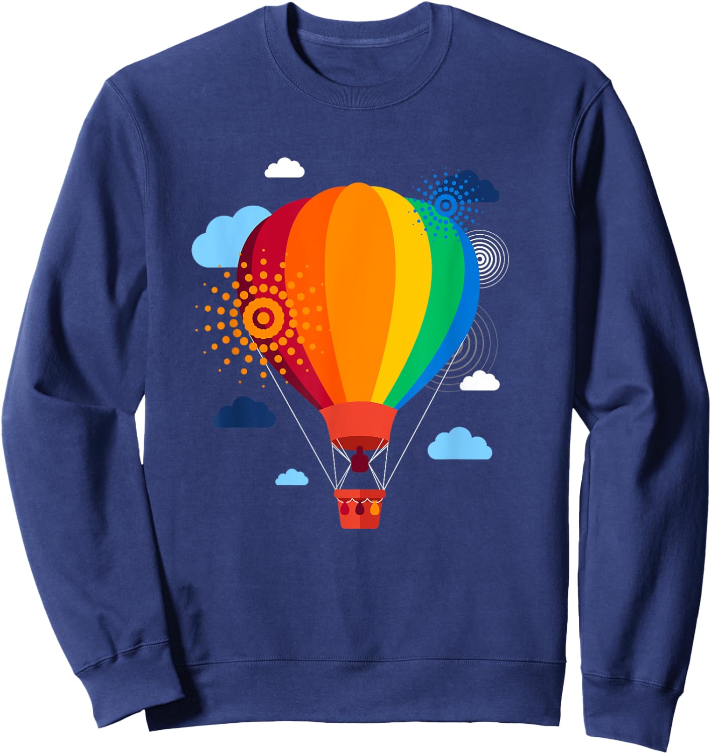 Hot Air Balloon Hot Air Balloon Rides Festival Shirt Medium Pink Sweatshirt - Sweatshirt | Navy