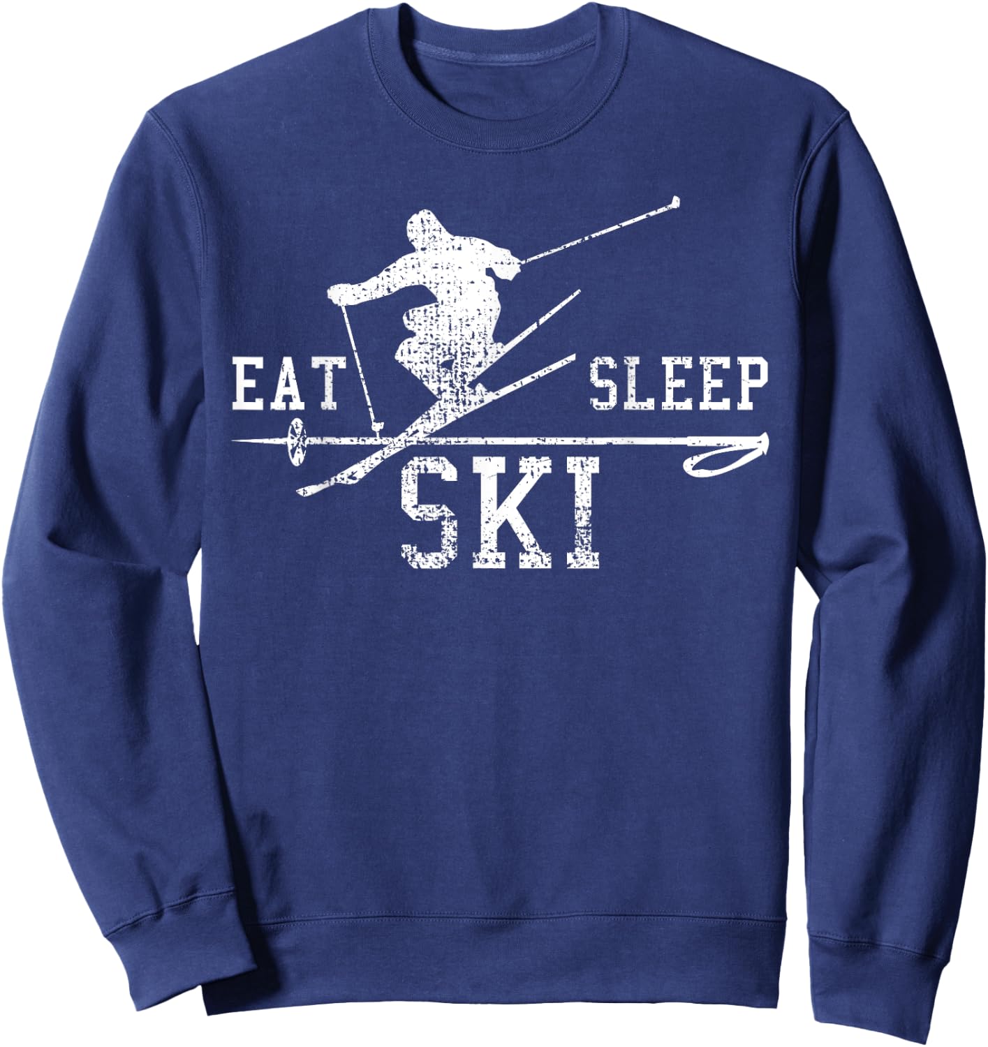 Ski Siing Eat Sleep Repeat Gift Sweatshirt - Sweatshirt | Navy