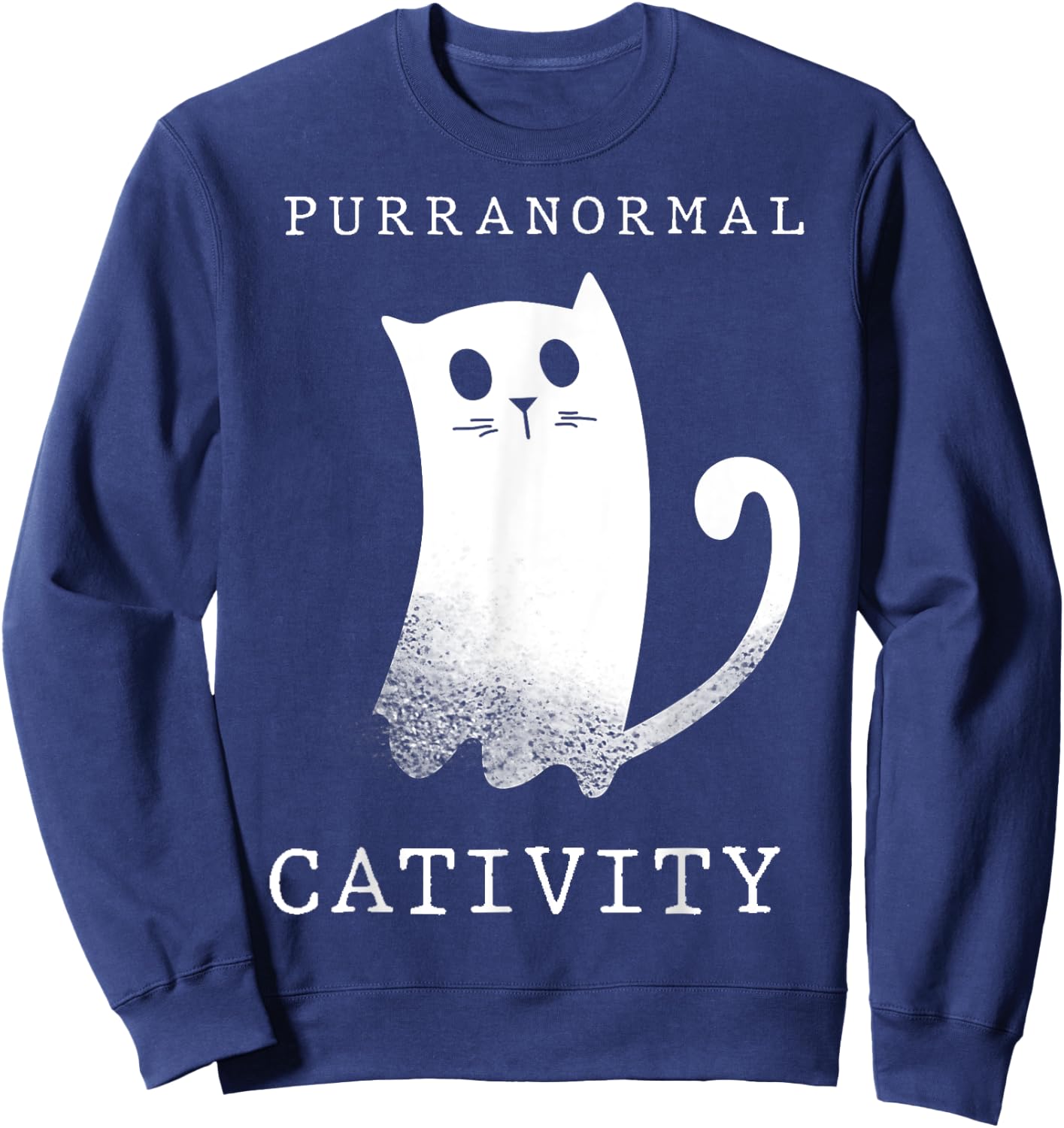 Purranormal Cativity Ghost Cat Shirt Sweatshirt - Sweatshirt | Navy