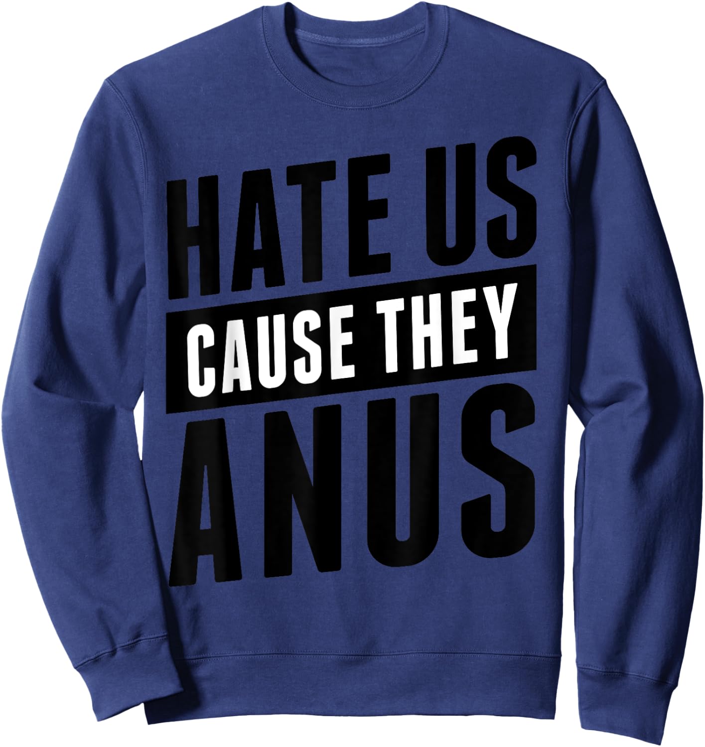 Hate Us Cause They Anus Funny Shirt Sweatshirt - Sweatshirt | Navy