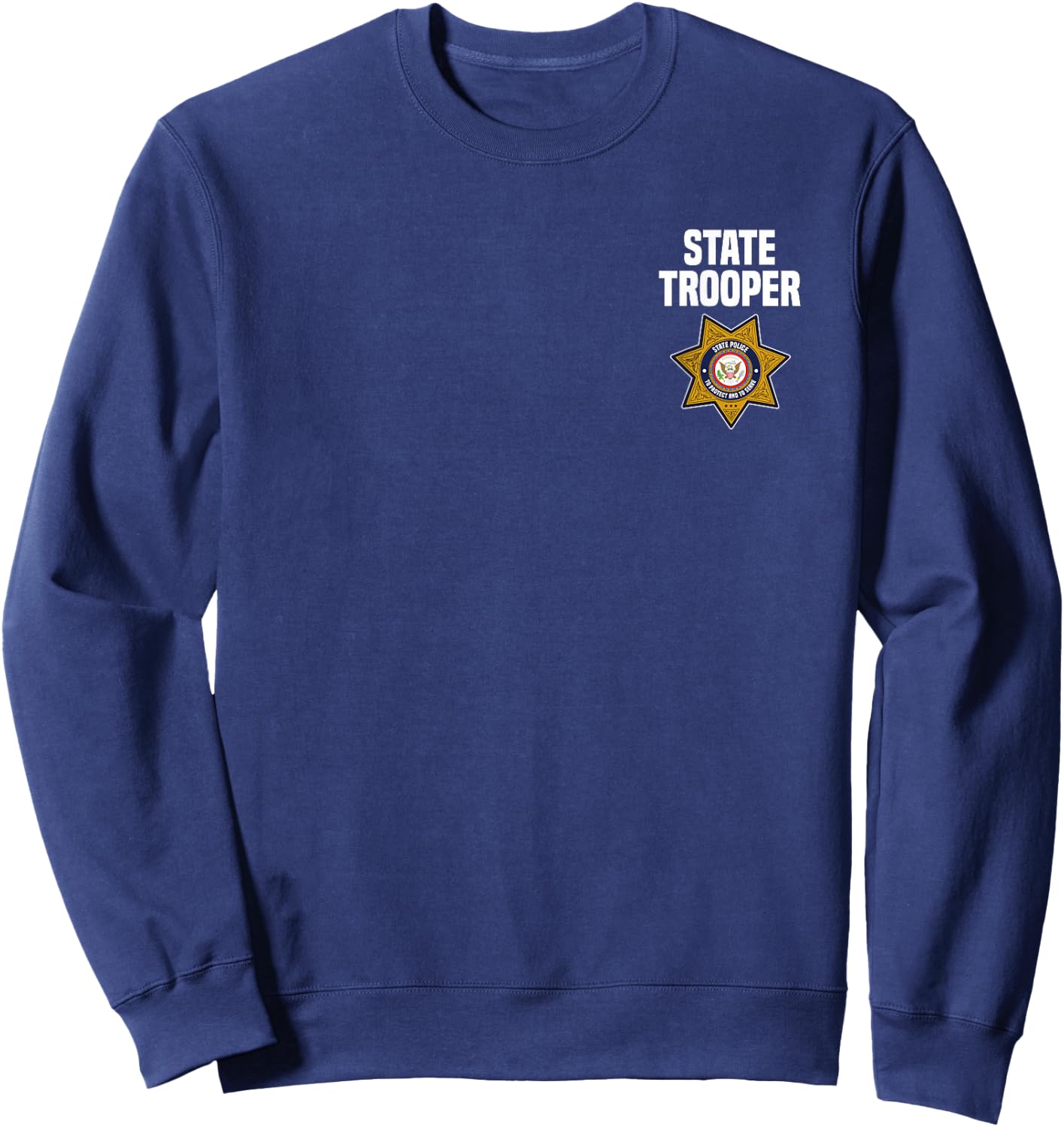 State Trooper Highway Patrol Police Officer Uniform Sweatshirt - Sweatshirt | Navy
