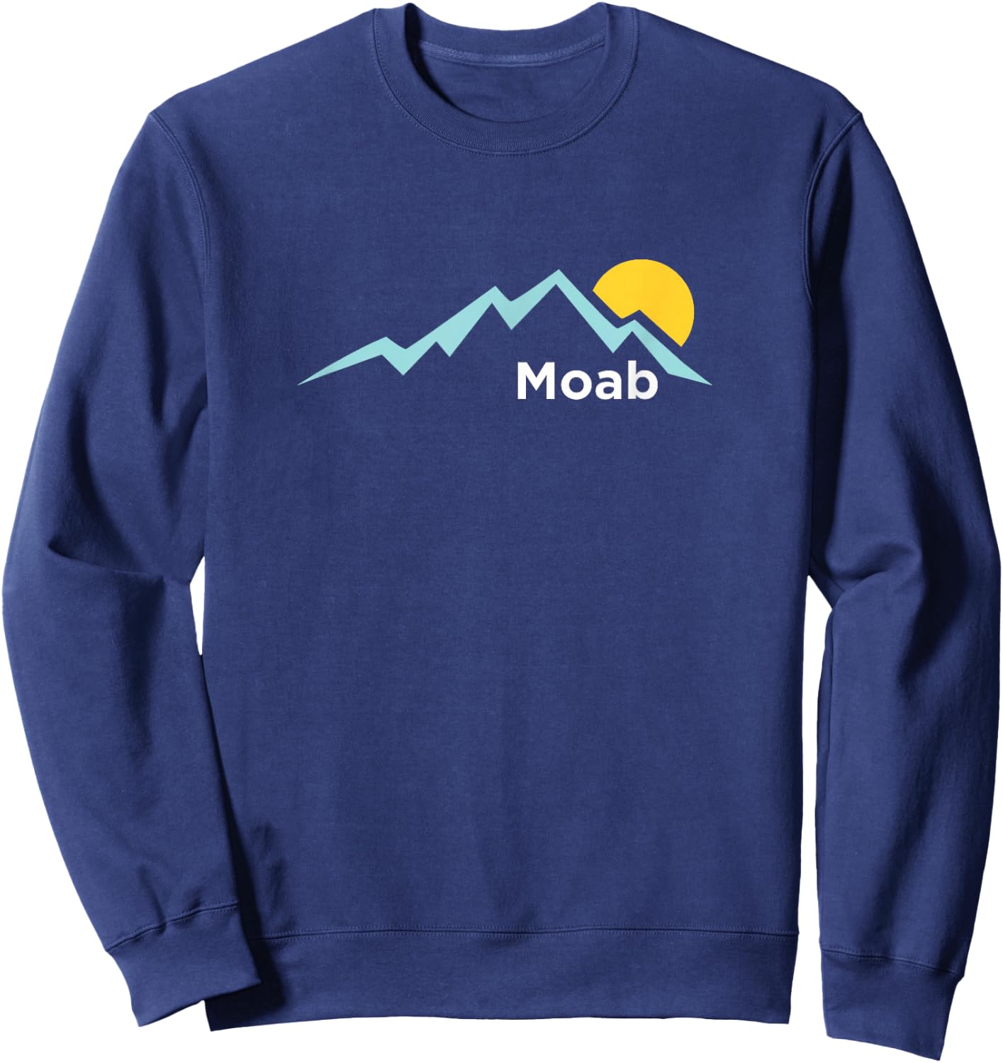 Moab, Utah Sunset Mountain - Moab Sweatshirt - Sweatshirt | Navy