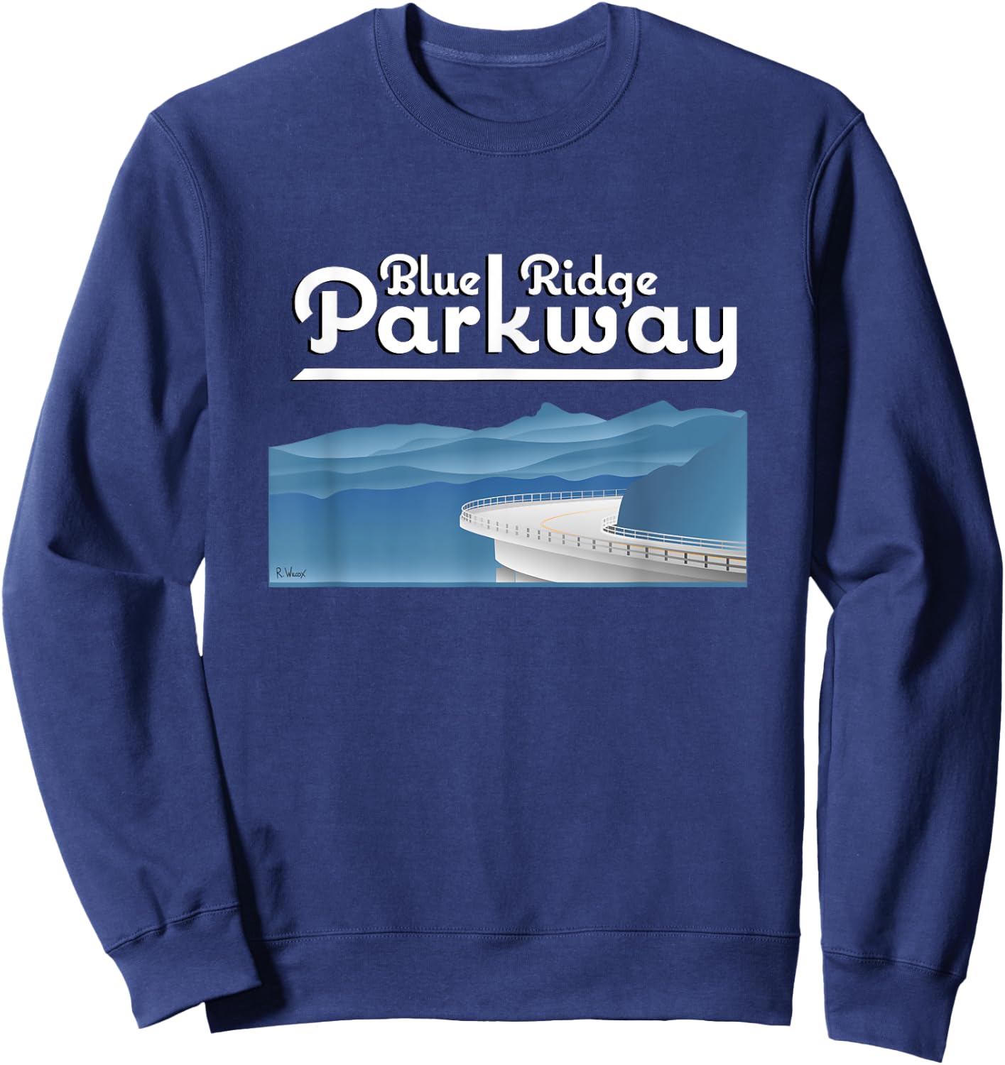 Blue Ridge Parkway through the Appalachian Mountains Sweatshirt - Sweatshirt | Navy