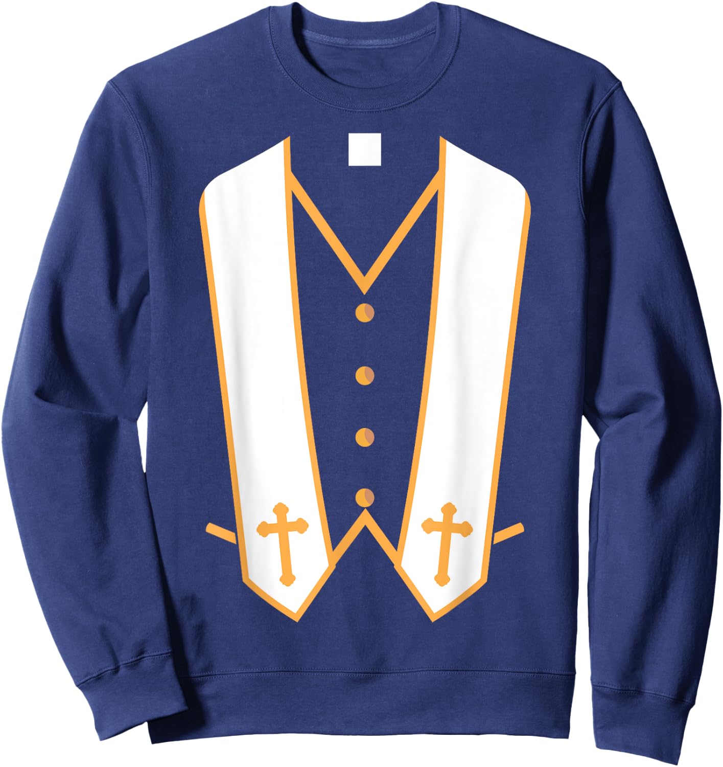 Priest Costume Halloween Shirt - Preacher Shirt Sweatshirt - Sweatshirt | Navy