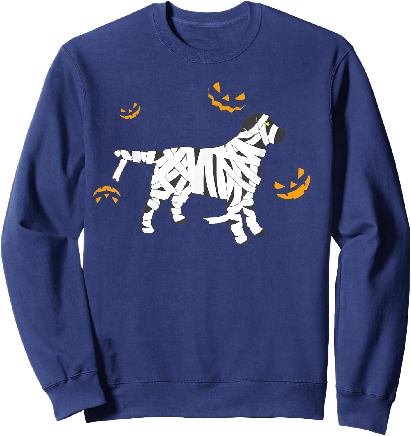 Halloween Scary Labrador Retriever Mummy Dog Lover Women Kids Sweatshirt - Sweatshirt | Navy