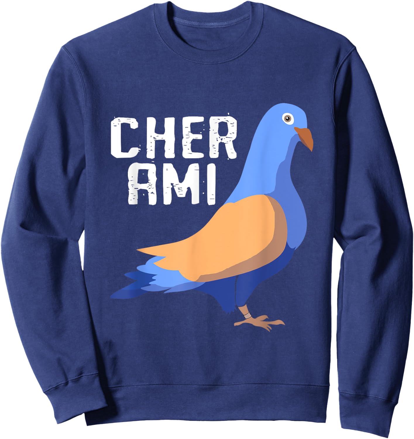 Cher Ami World War Hero Carrier Pigeon Sweatshirt - Sweatshirt | Navy