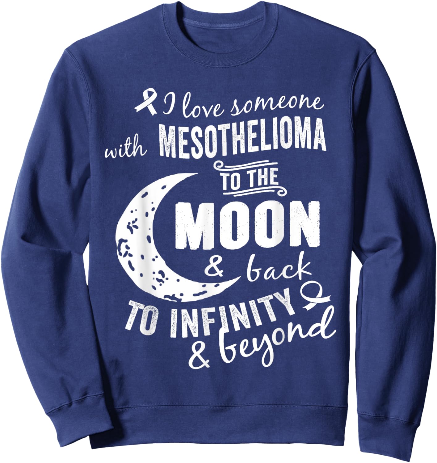 Mesothelioma Awareness Shirt /Men Sweatshirt - Sweatshirt | Navy