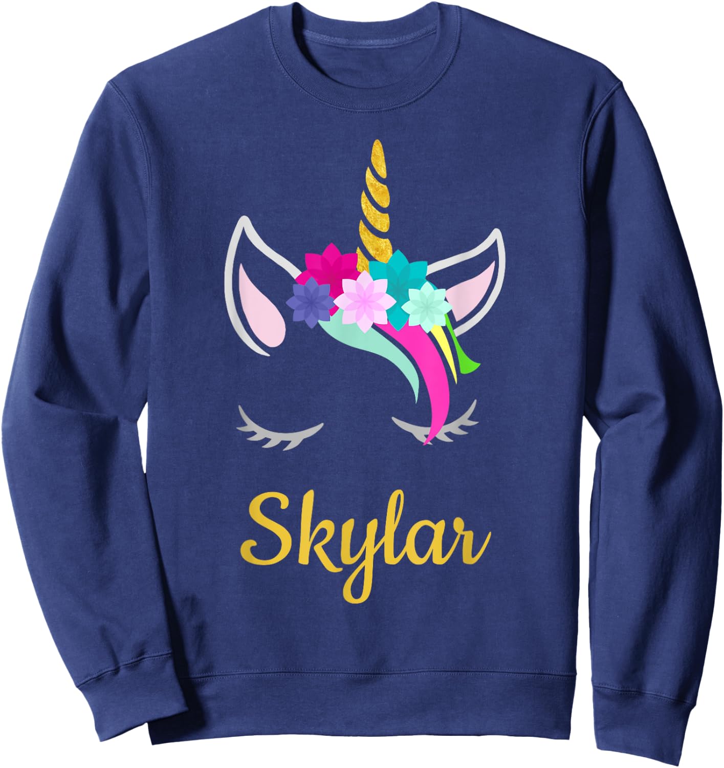 Skylar Unicorn Name Shirt for Skylar Sweatshirt - Sweatshirt | Navy
