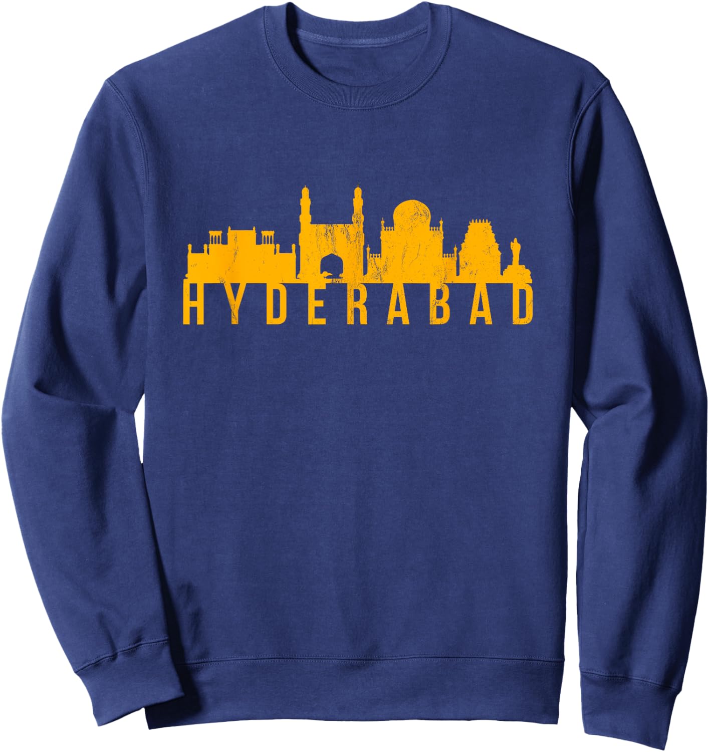 Hyderabad T Shirt Clothes Adult Teen Kids Apparel Top Beach Sweatshirt - Sweatshirt | Navy