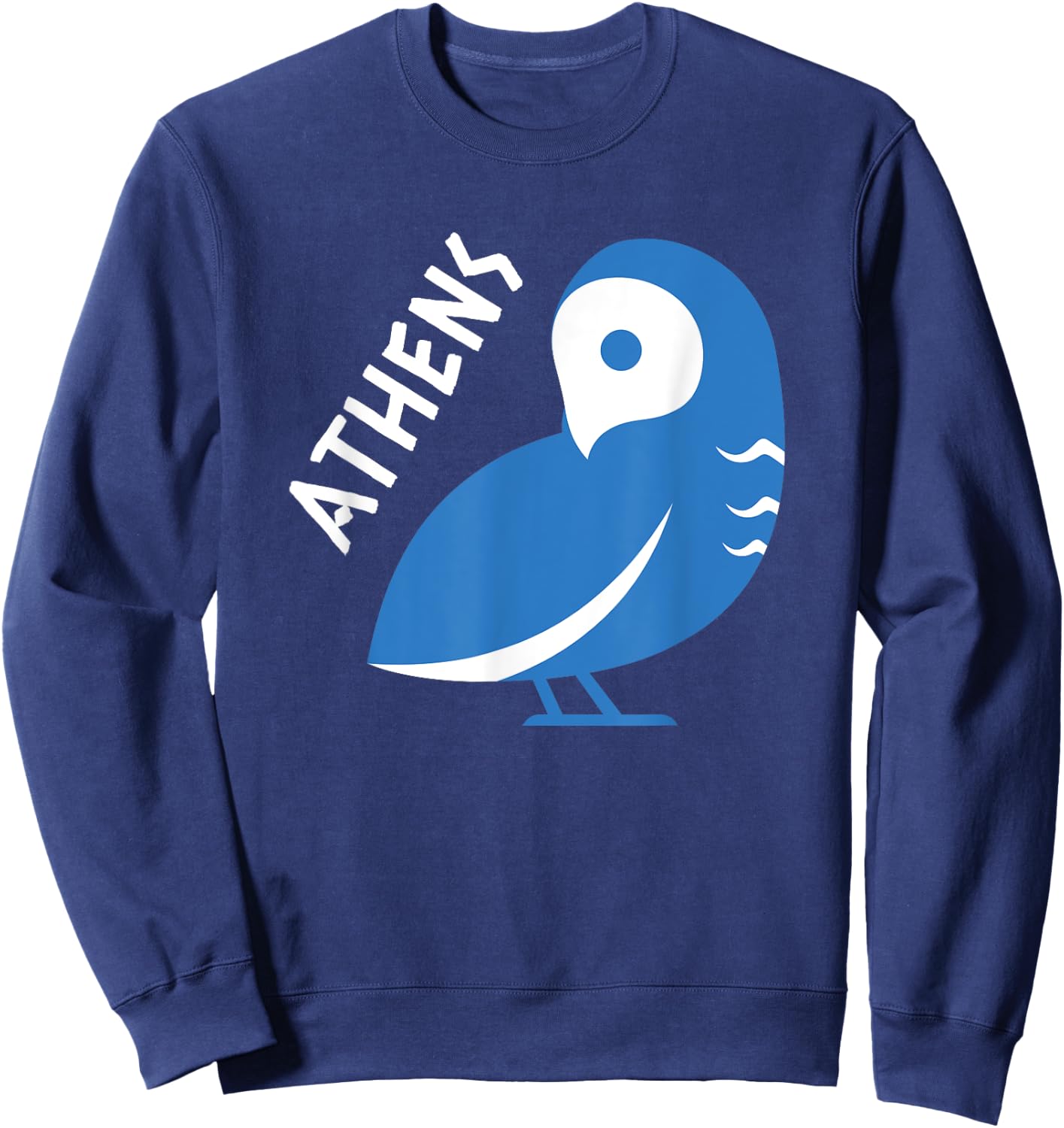 Athens cute Owl Greece Souvenir Sweatshirt - Sweatshirt | Navy