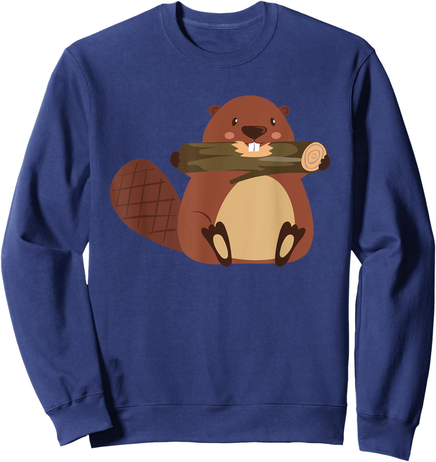Kids Beaver Shirt For Boys Or Girls | Cute Beaver Gift Sweatshirt - Sweatshirt | Navy
