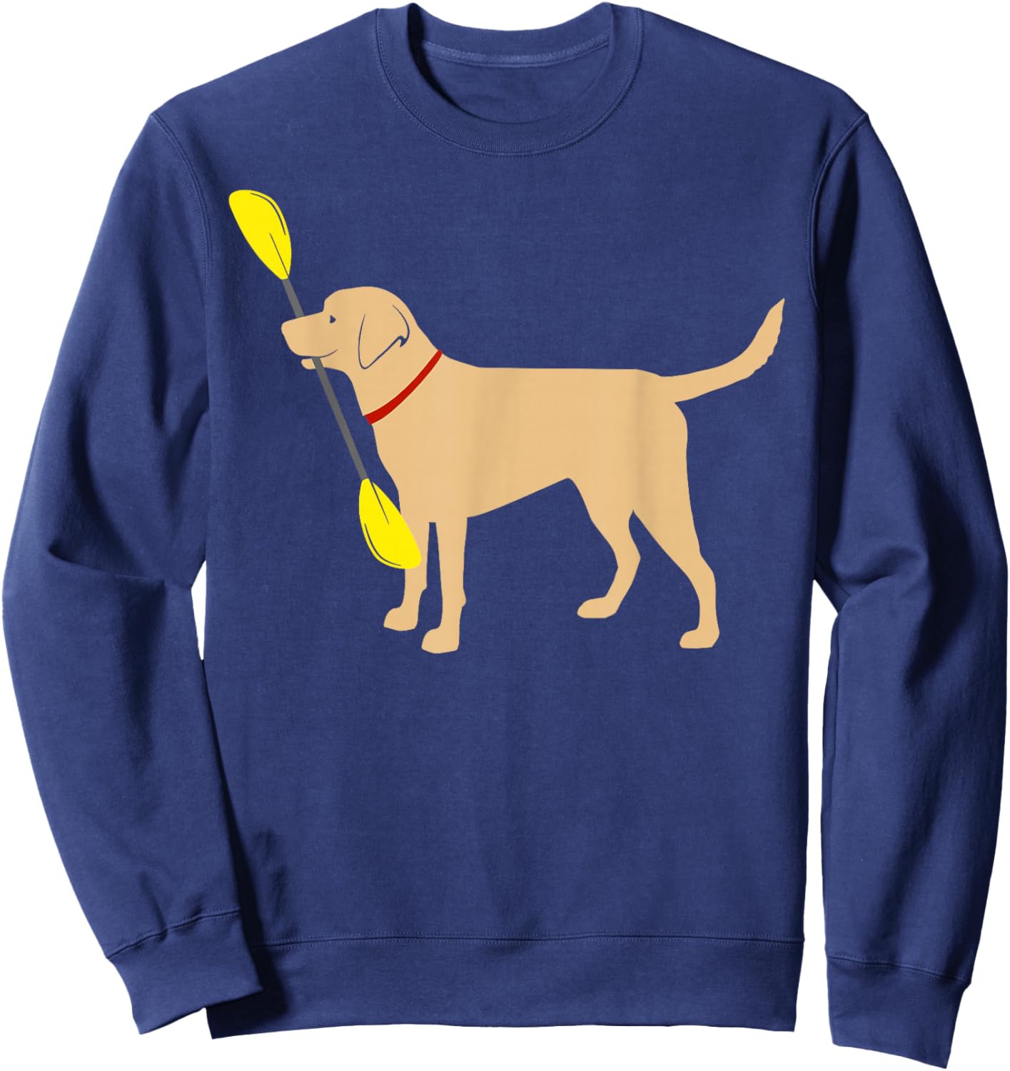Yellow Labrador Retriever Cute Lab Fetch Kayaking Dog Sweatshirt - Sweatshirt | Navy