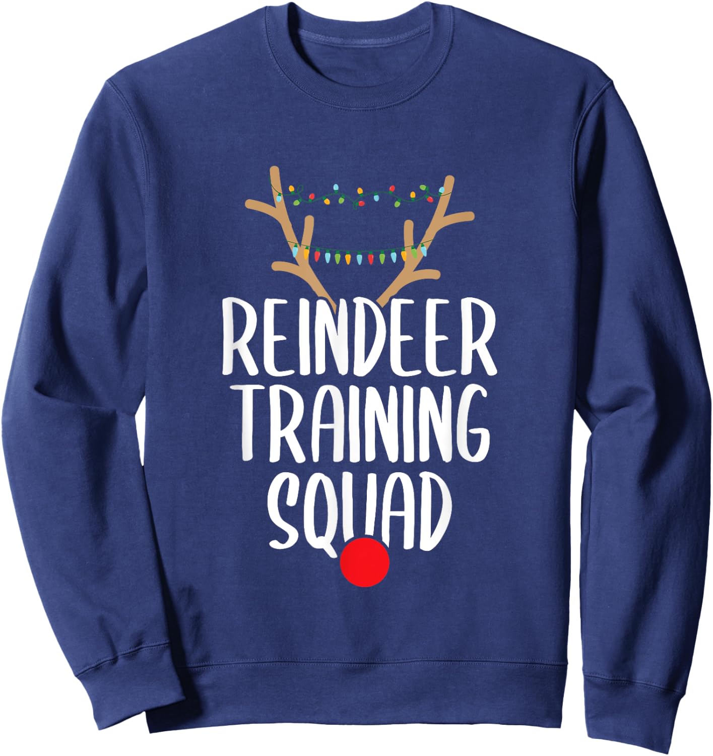 Reindeer Training Squad Christmas Running Family Santa Gift Sweatshirt - Sweatshirt | Navy