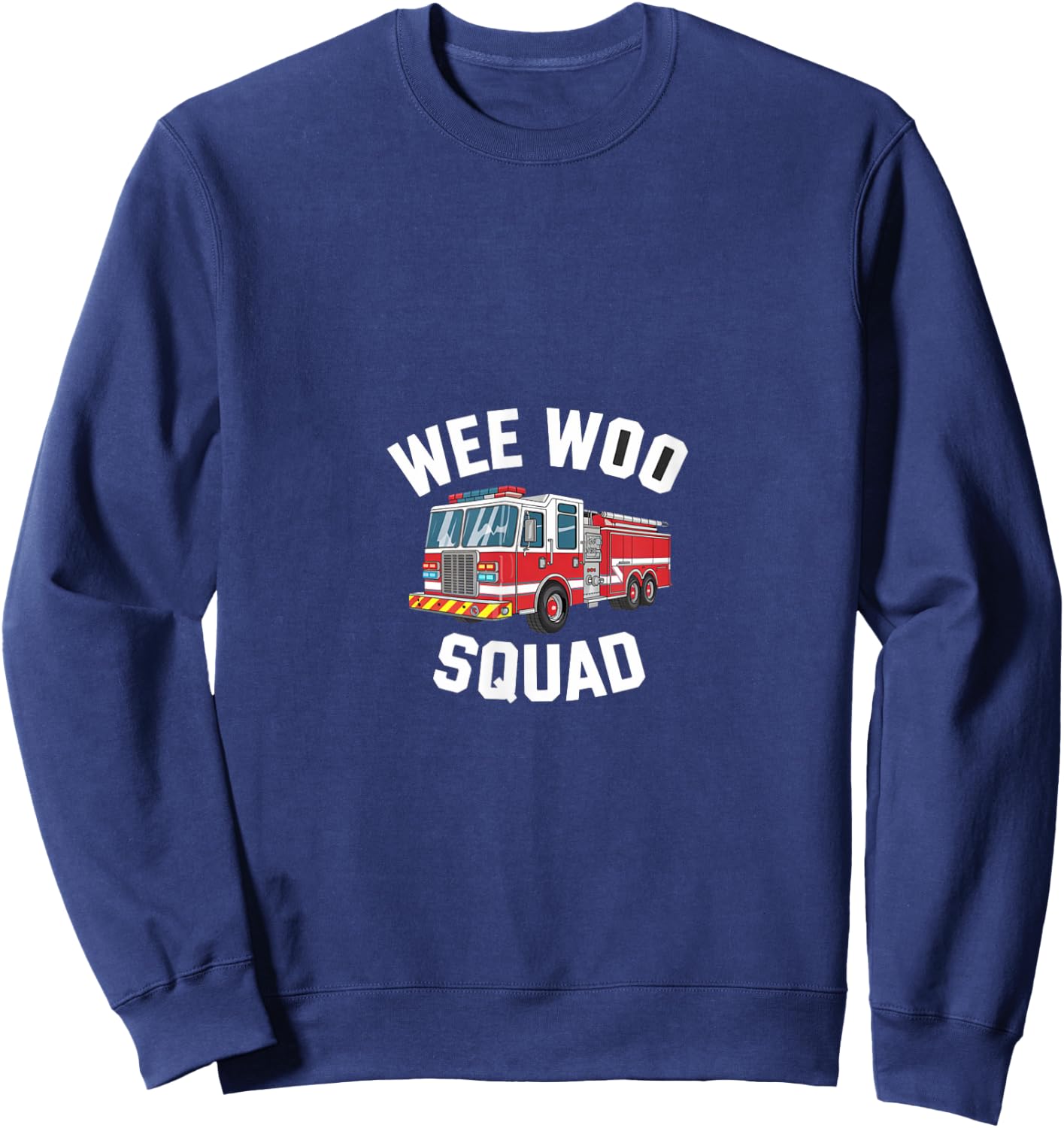 Funny Firefighter Art Women Kids Fire Truck Fireman Sweatshirt - Sweatshirt | Navy