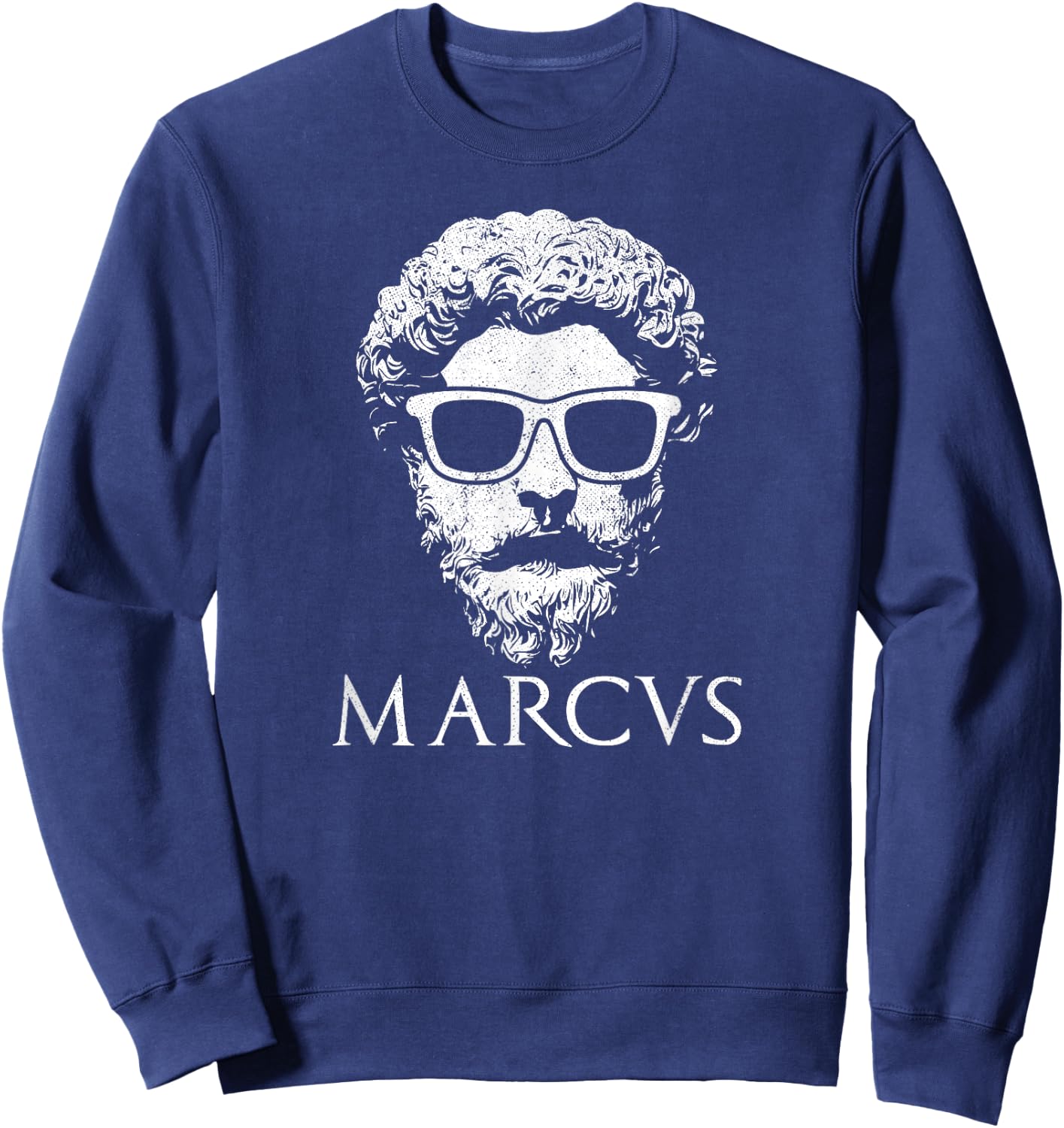 Stoicism Cool Marcus Aurelius Stoic Sweatshirt - Sweatshirt | Navy