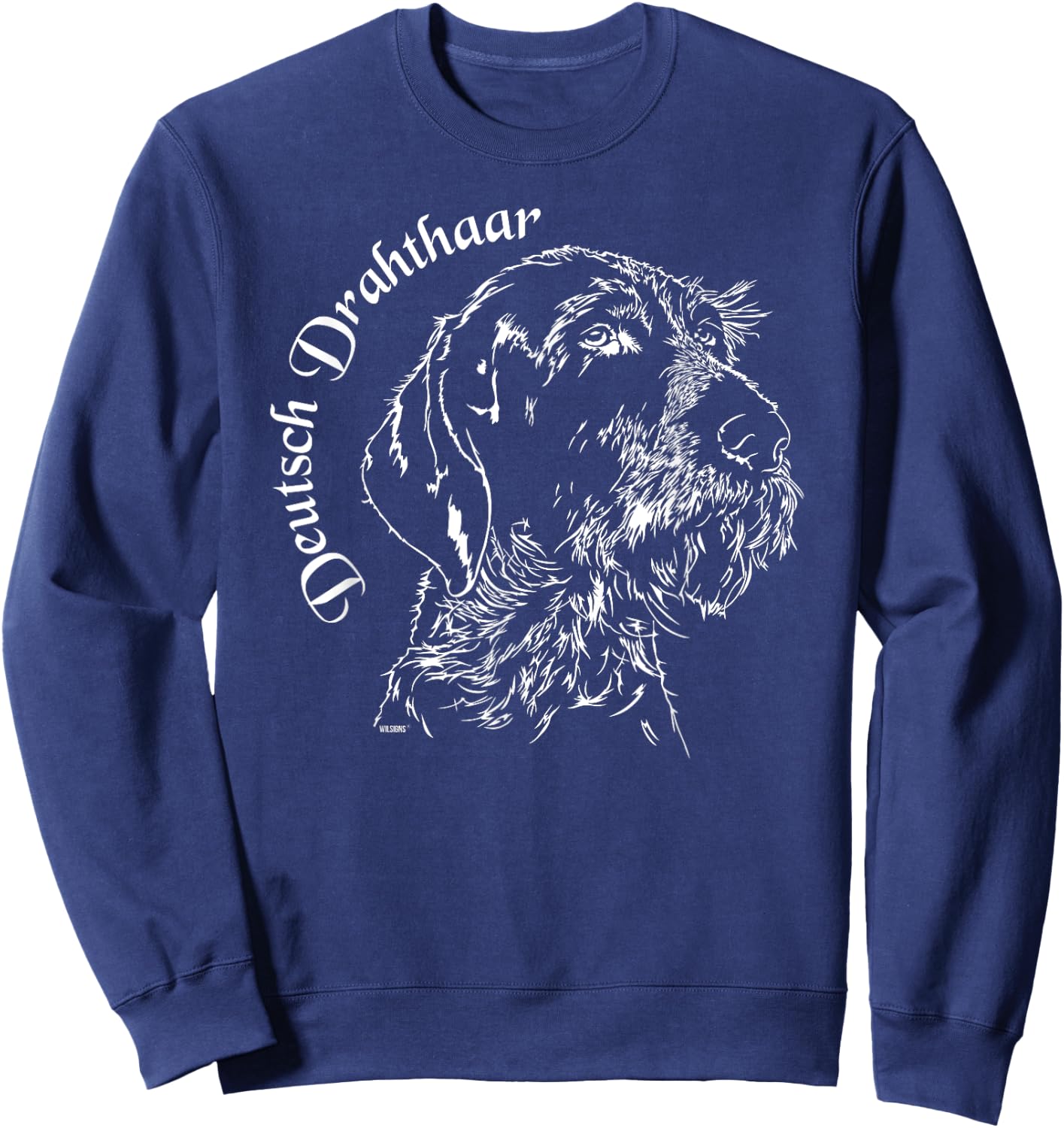 Funny Proud Deutsch Drahthaar dog Shirt gift Men Women Kids Sweatshirt - Sweatshirt | Navy