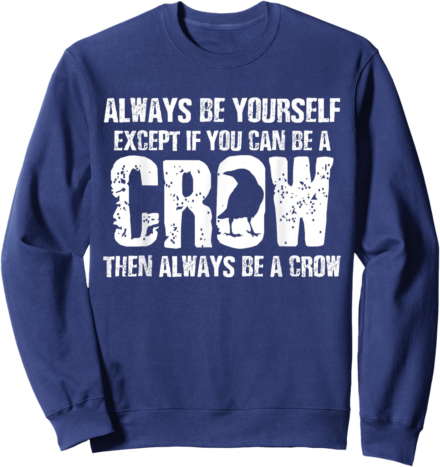 Crow Lover Raven Bird Vintage Sweatshirt - Sweatshirt | Navy